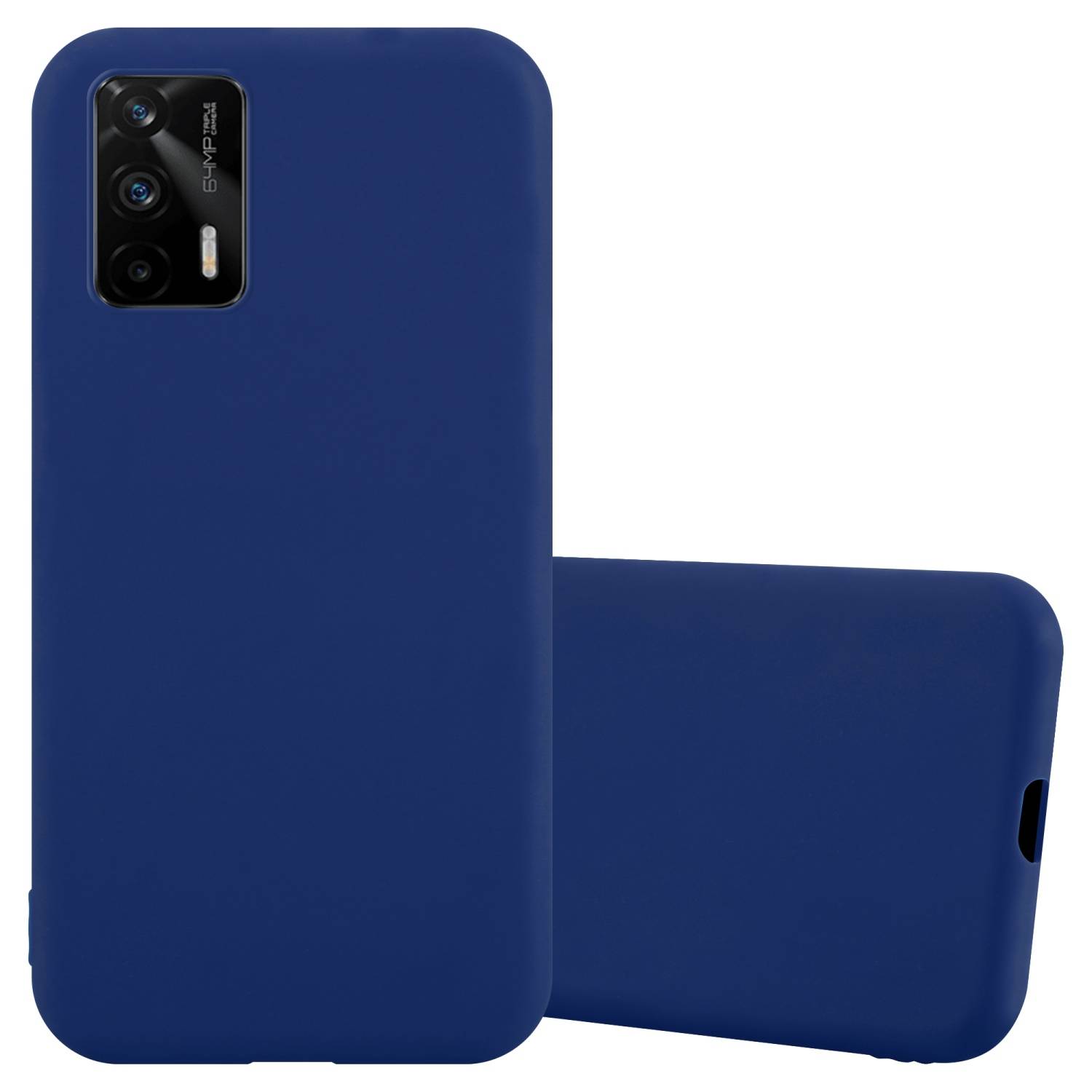 Cadorabo Hülle für Realme GT / GT Neo 2T / Q3 PRO Schutzhülle in Blau Handyhülle TPU Silikon Etui Case Cover