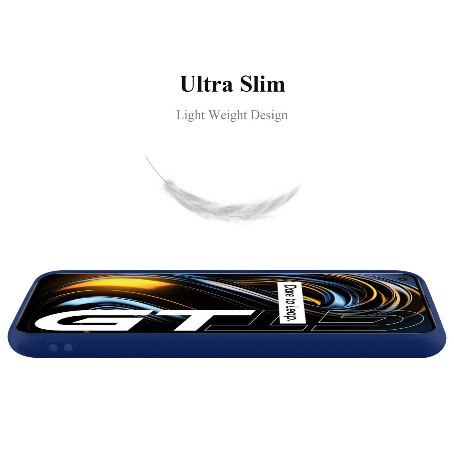 Cadorabo Hülle für Realme GT / GT Neo 2T / Q3 PRO Schutzhülle in Blau Handyhülle TPU Silikon Etui Case Cover