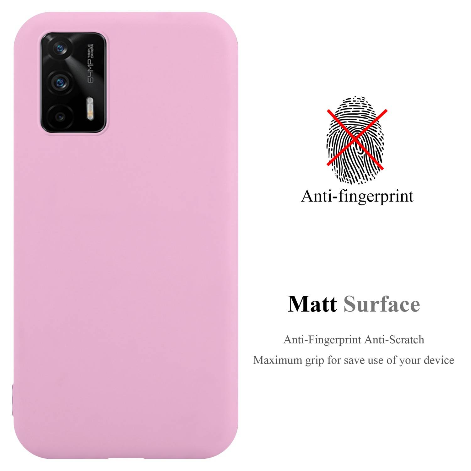 Cadorabo Hülle für Realme GT / GT Neo 2T / Q3 PRO Schutzhülle in Rosa Handyhülle TPU Silikon Etui Case Cover