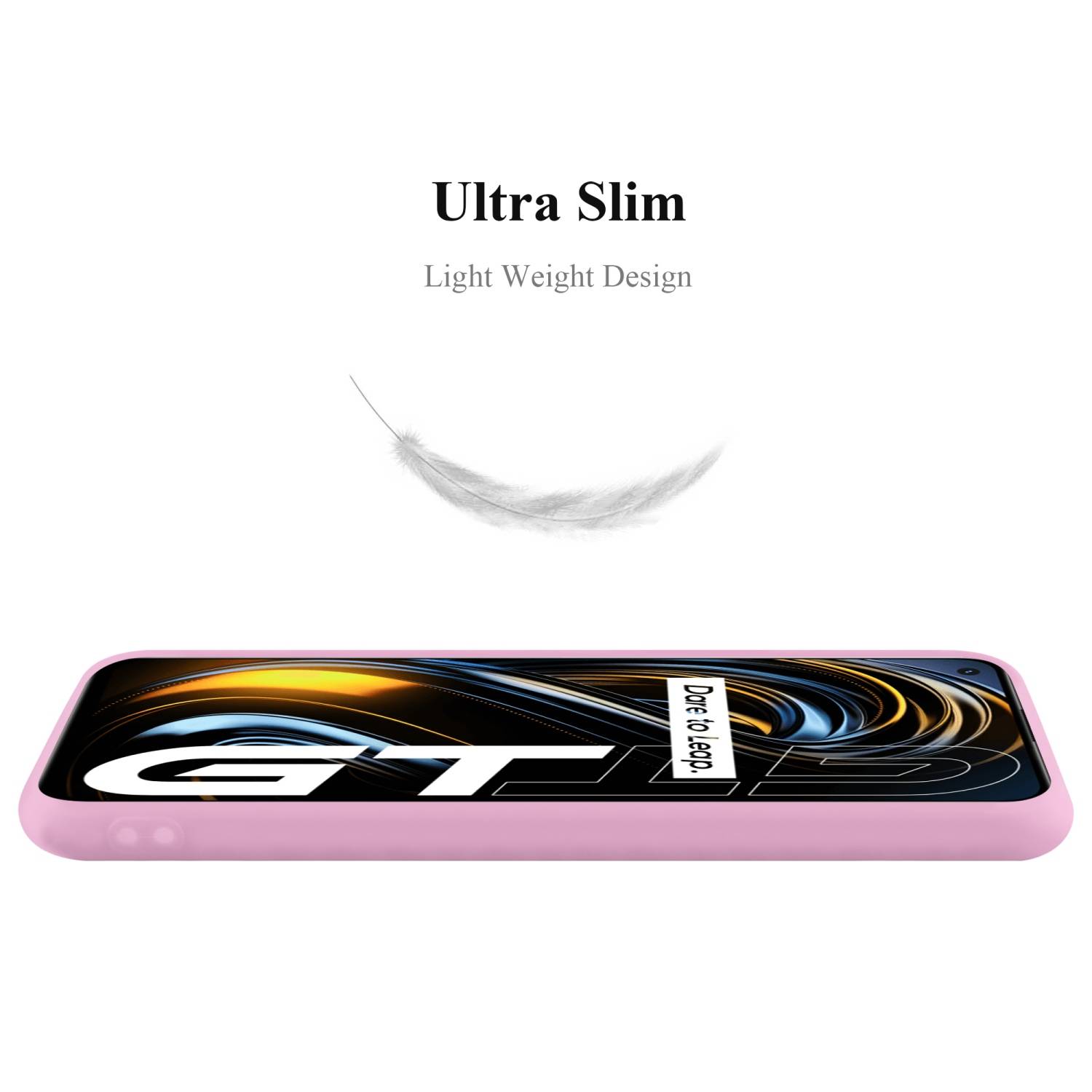 Cadorabo Hülle für Realme GT / GT Neo 2T / Q3 PRO Schutzhülle in Rosa Handyhülle TPU Silikon Etui Case Cover