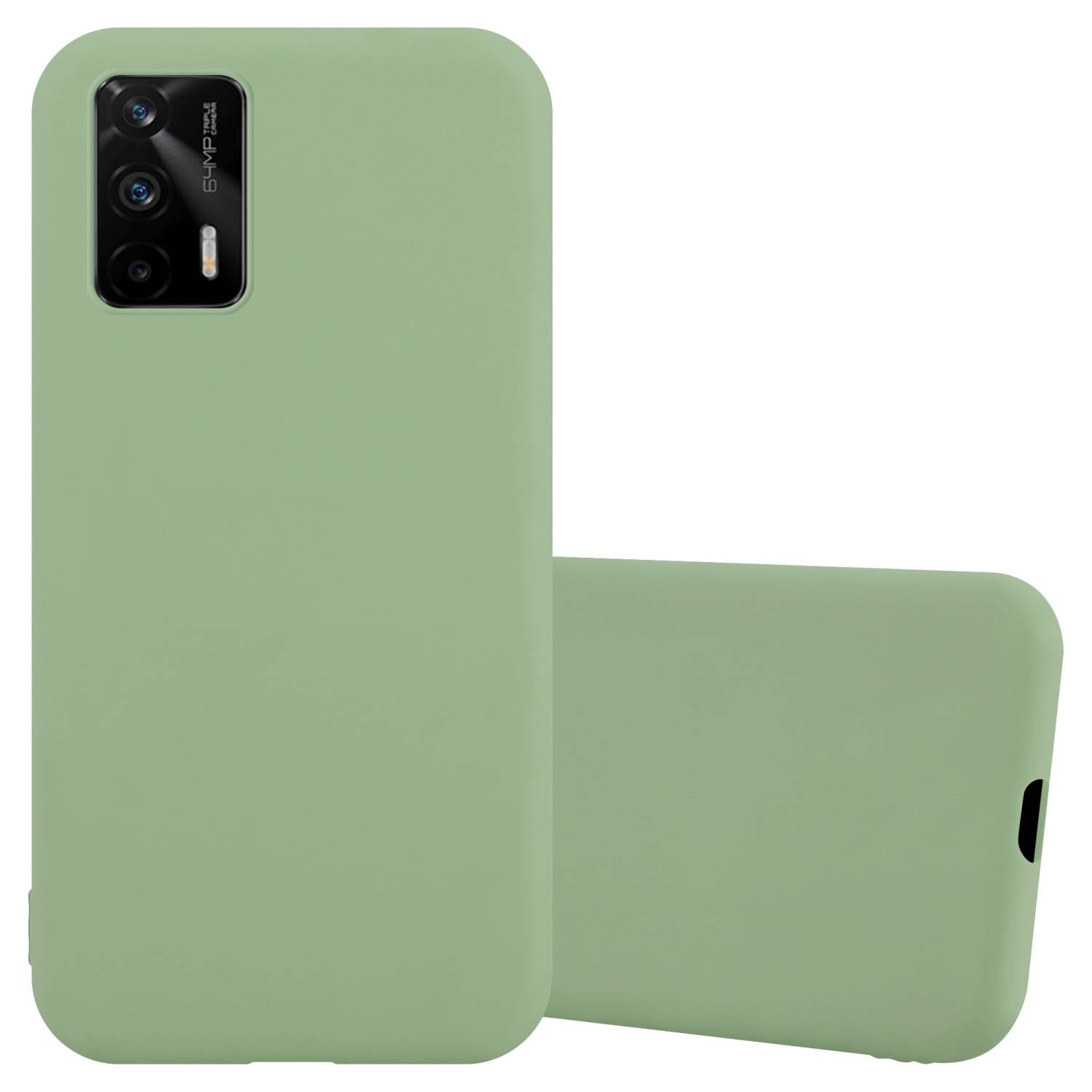Cadorabo Hülle für Realme GT / GT Neo 2T / Q3 PRO Schutzhülle in Grün Handyhülle TPU Silikon Etui Case Cover