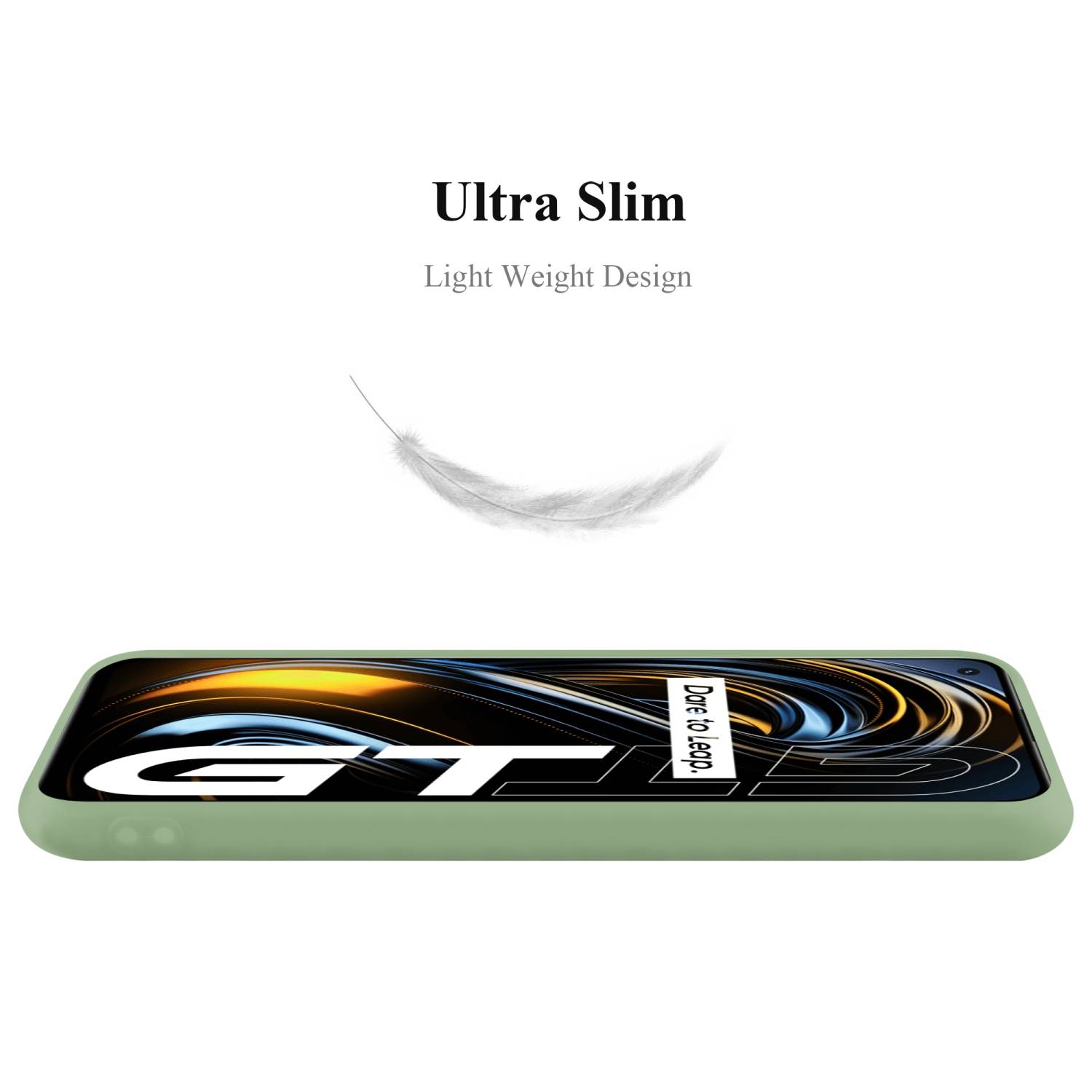 Cadorabo Hülle für Realme GT / GT Neo 2T / Q3 PRO Schutzhülle in Grün Handyhülle TPU Silikon Etui Case Cover