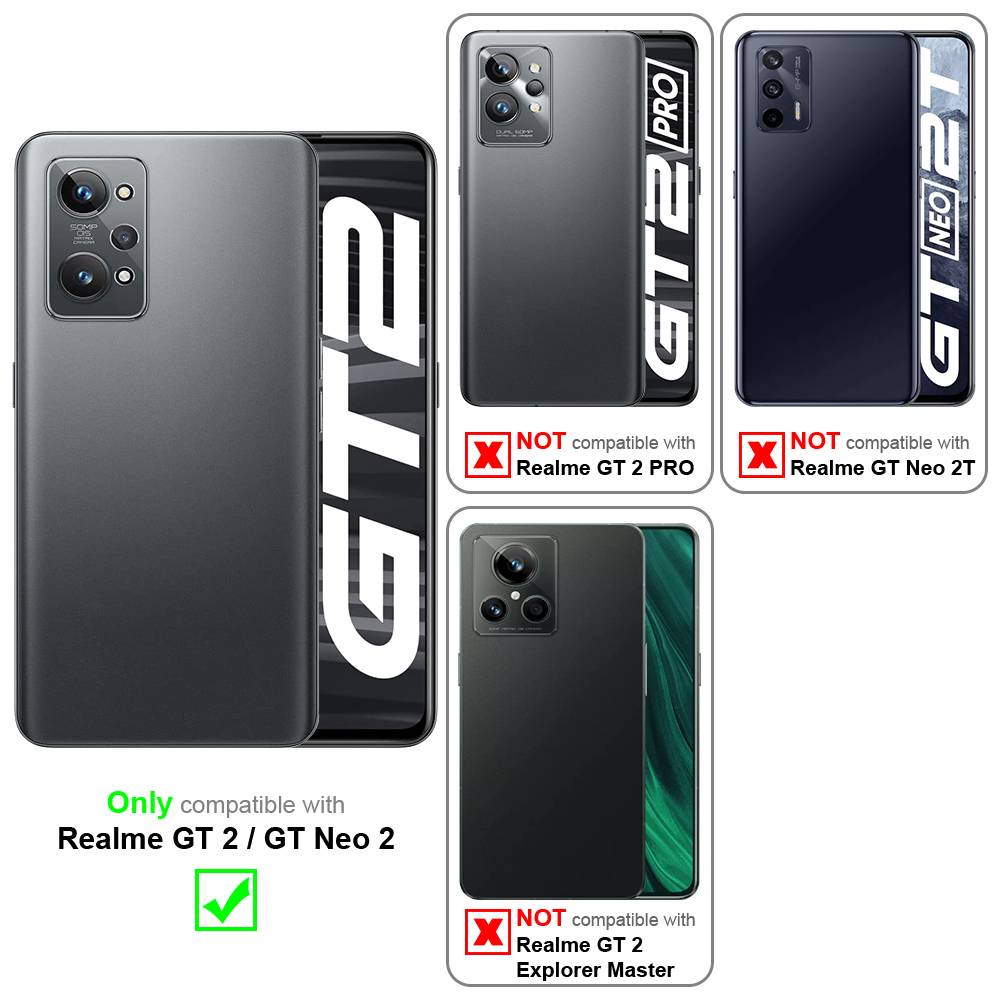 Cadorabo Hülle für Realme GT / GT Neo 2T / Q3 PRO Schutzhülle in Grün Handyhülle TPU Silikon Etui Case Cover