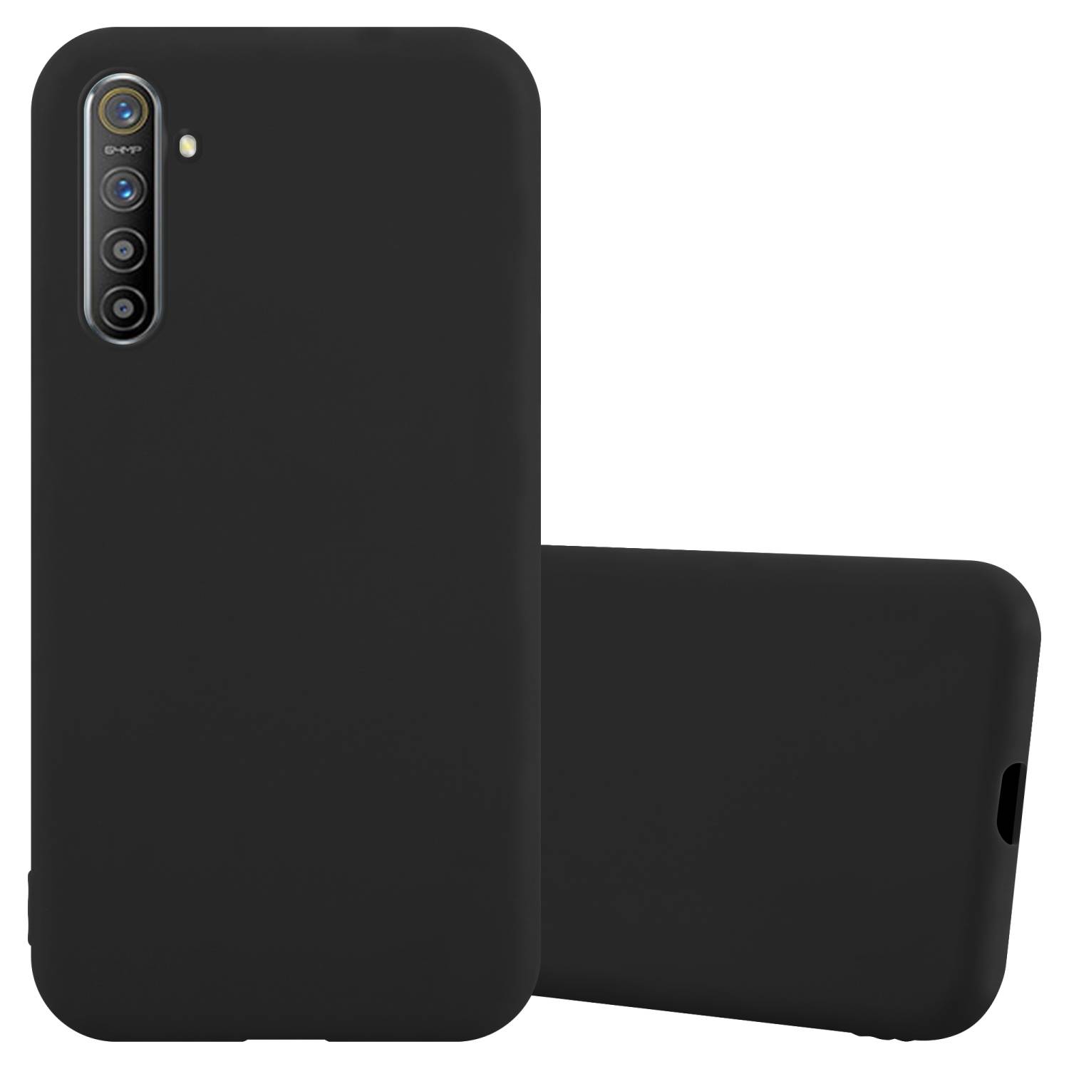 Cadorabo Hülle für Realme X2 / XT / Oppo K5 Schutzhülle in Schwarz Handyhülle TPU Silikon Etui Case Cover