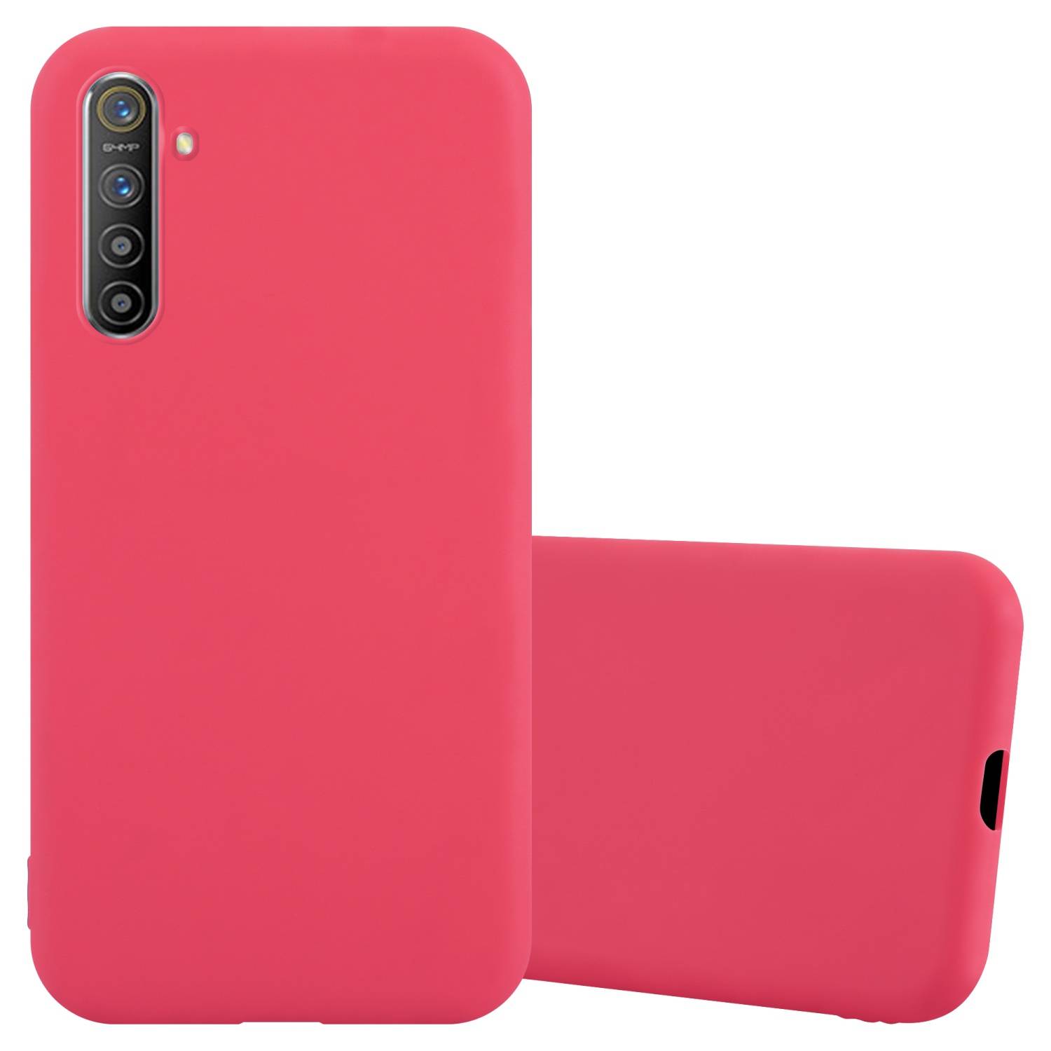 Cadorabo Hülle für Realme X2 / XT / Oppo K5 Schutzhülle in Rot Handyhülle TPU Silikon Etui Case Cover
