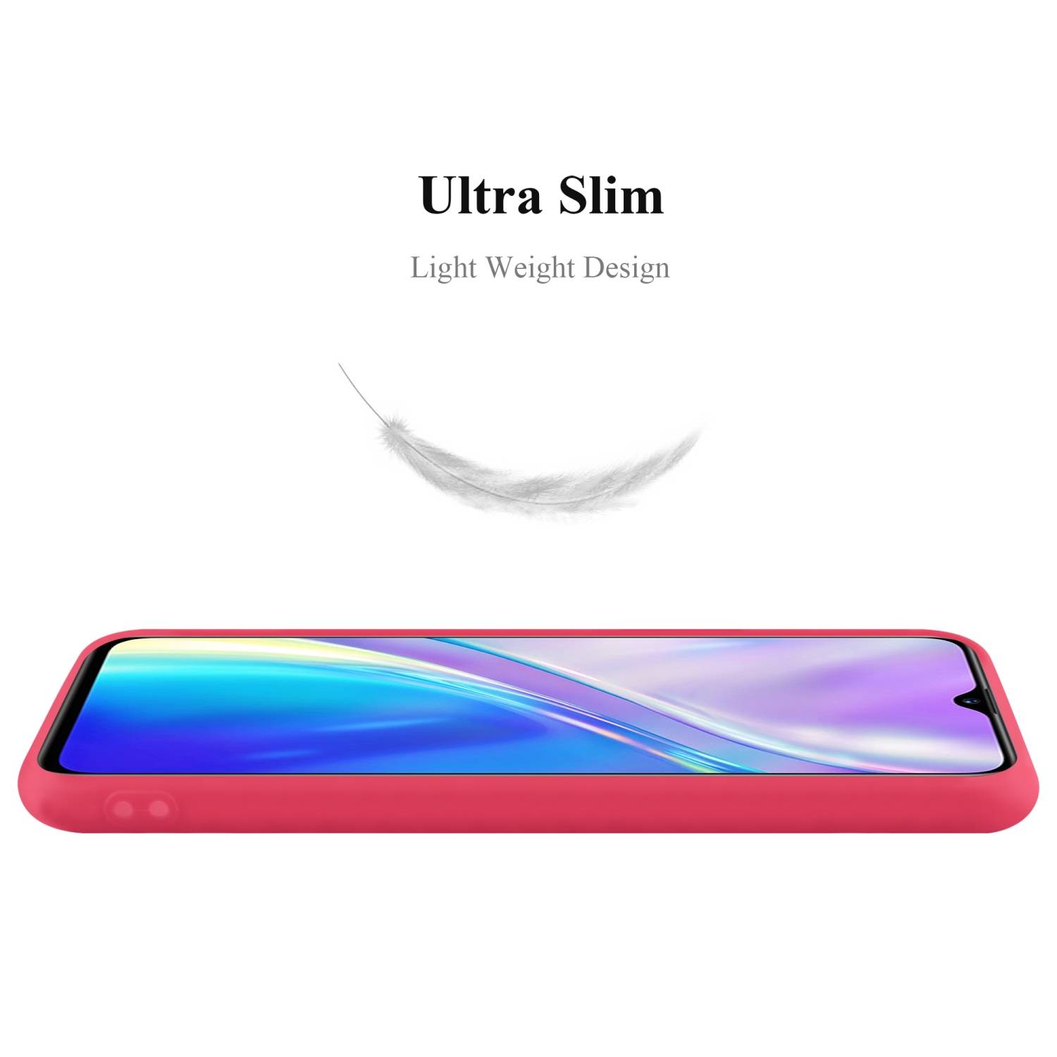 Cadorabo Hülle für Realme X2 / XT / Oppo K5 Schutzhülle in Rot Handyhülle TPU Silikon Etui Case Cover