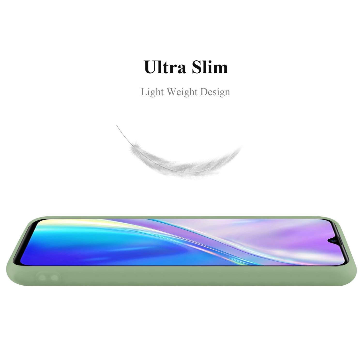 Cadorabo Hülle für Realme X2 / XT / Oppo K5 Schutzhülle in Grün Handyhülle TPU Silikon Etui Case Cover