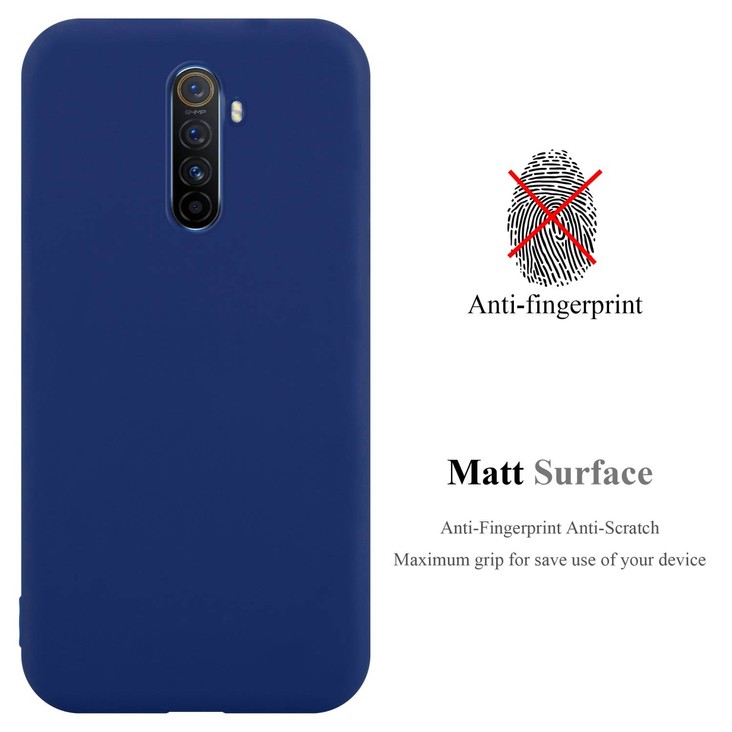 Cadorabo Hülle für Realme X2 PRO / Oppo Reno Ace Schutzhülle in Blau Handyhülle TPU Silikon Etui Case Cover