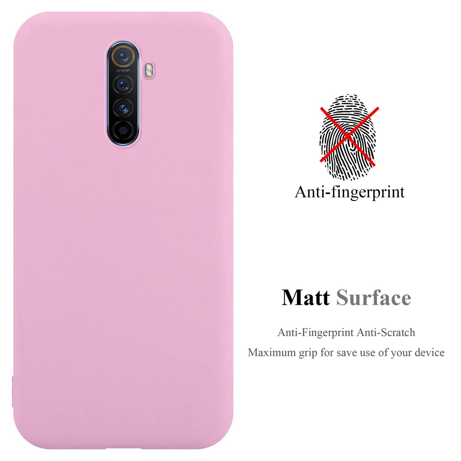 Cadorabo Hülle für Realme X2 PRO / Oppo Reno Ace Schutzhülle in Rosa Handyhülle TPU Silikon Etui Case Cover