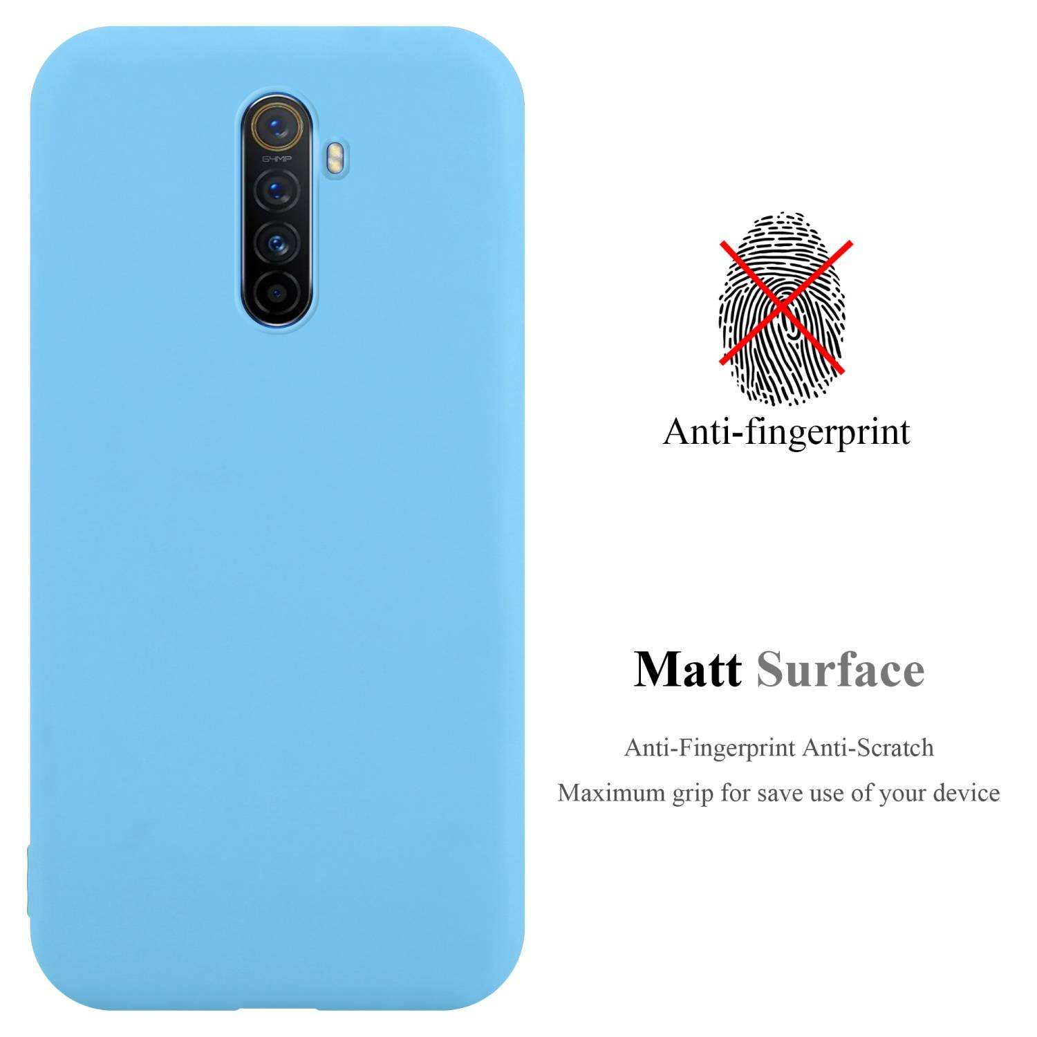 Cadorabo Hülle für Realme X2 PRO / Oppo Reno Ace Schutzhülle in Blau Handyhülle TPU Silikon Etui Case Cover