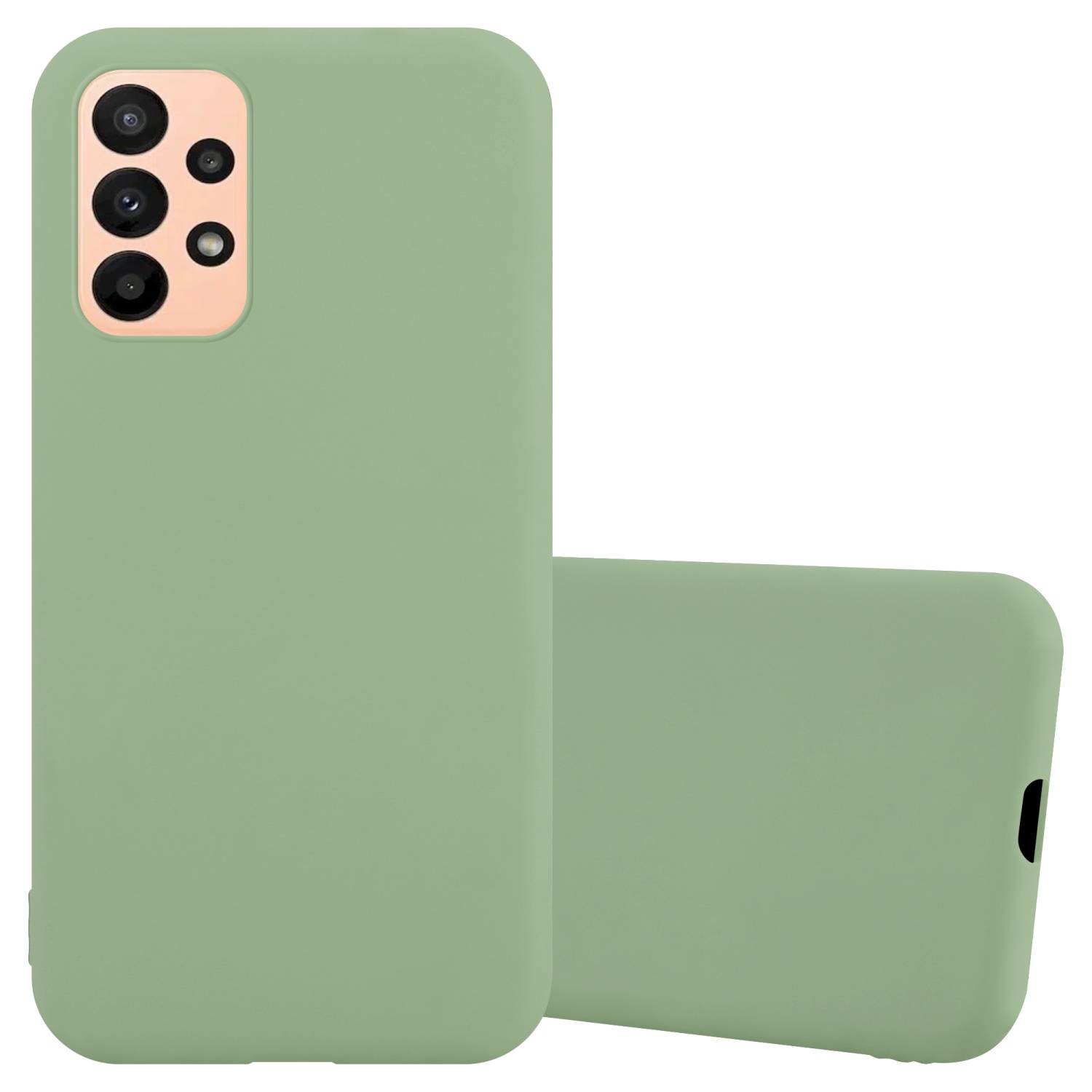 Cadorabo Hülle für Samsung Galaxy A23 4G Schutzhülle in Grün Handyhülle TPU Silikon Etui Case Cover