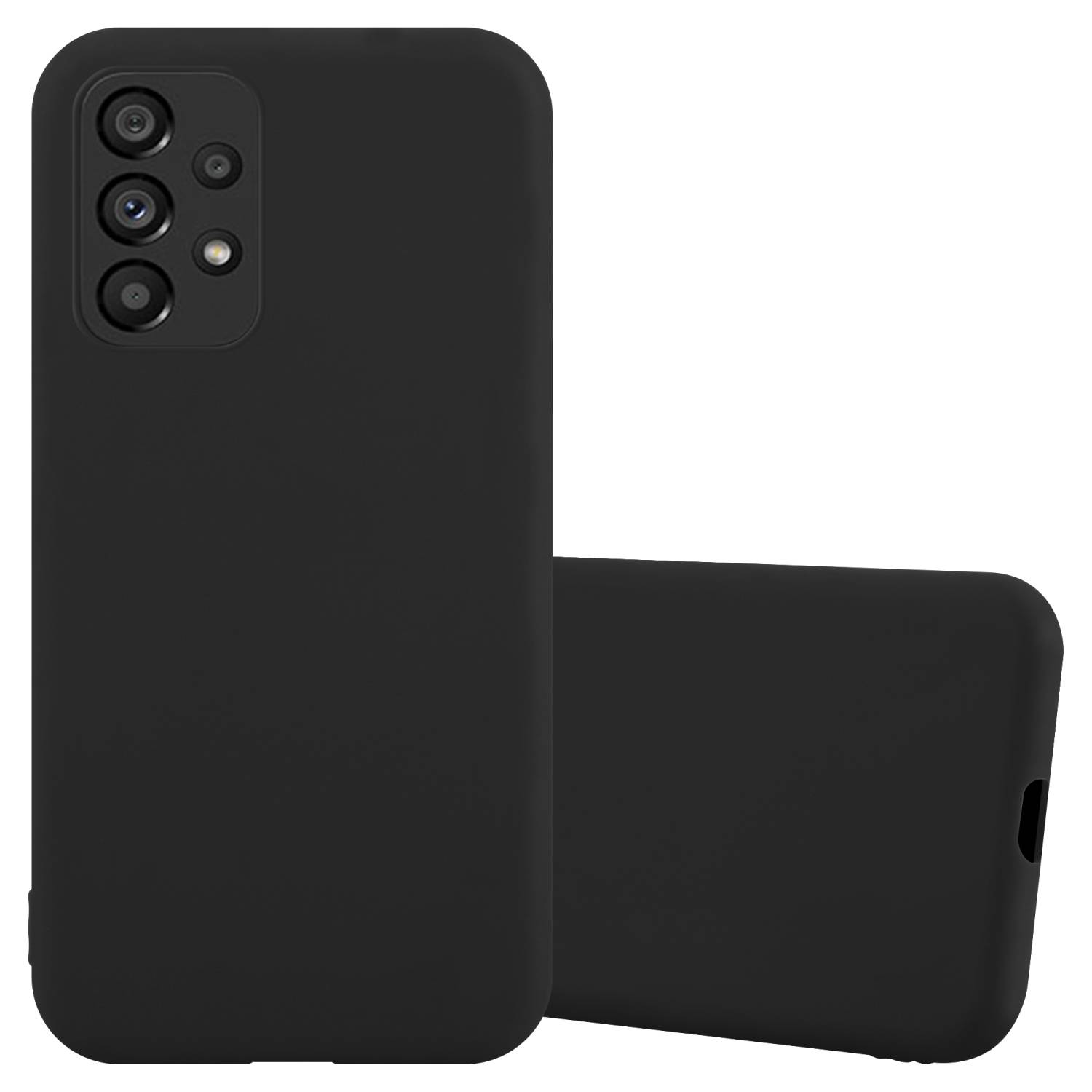Cadorabo Hülle für Samsung Galaxy A53 5G Schutzhülle in Schwarz Handyhülle TPU Silikon Etui Case Cover