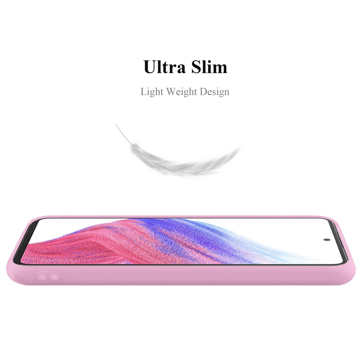 Cadorabo Hülle für Samsung Galaxy A53 5G Schutzhülle in Rosa Handyhülle TPU Silikon Etui Case Cover