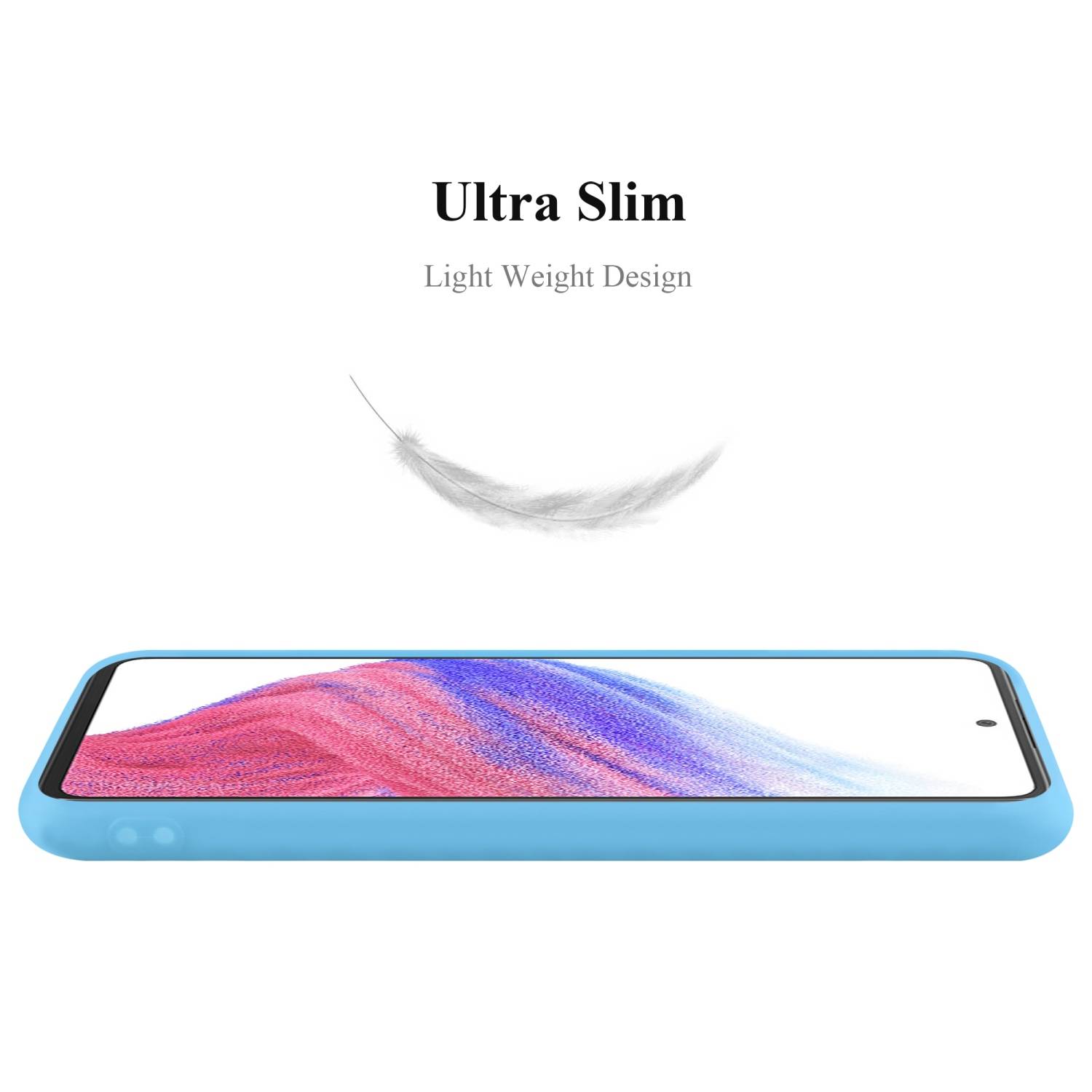 Cadorabo Hülle für Samsung Galaxy A53 5G Schutzhülle in Blau Handyhülle TPU Silikon Etui Case Cover