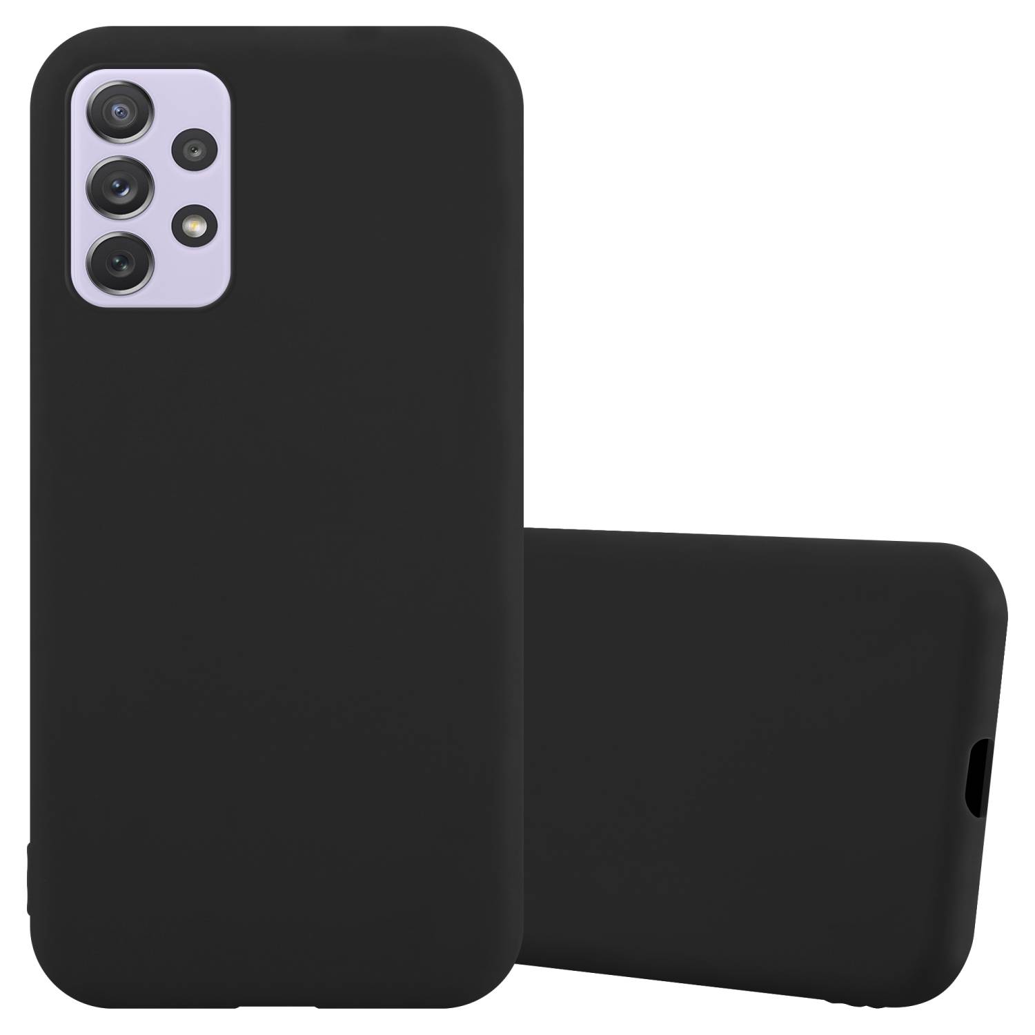 Cadorabo Hülle für Samsung Galaxy A73 5G Schutzhülle in Schwarz Handyhülle TPU Silikon Etui Case Cover