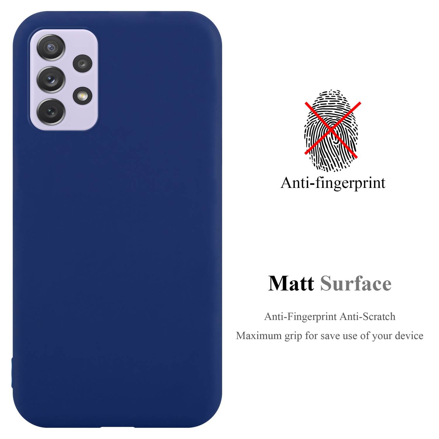Cadorabo Hülle für Samsung Galaxy A73 5G Schutzhülle in Blau Handyhülle TPU Silikon Etui Case Cover