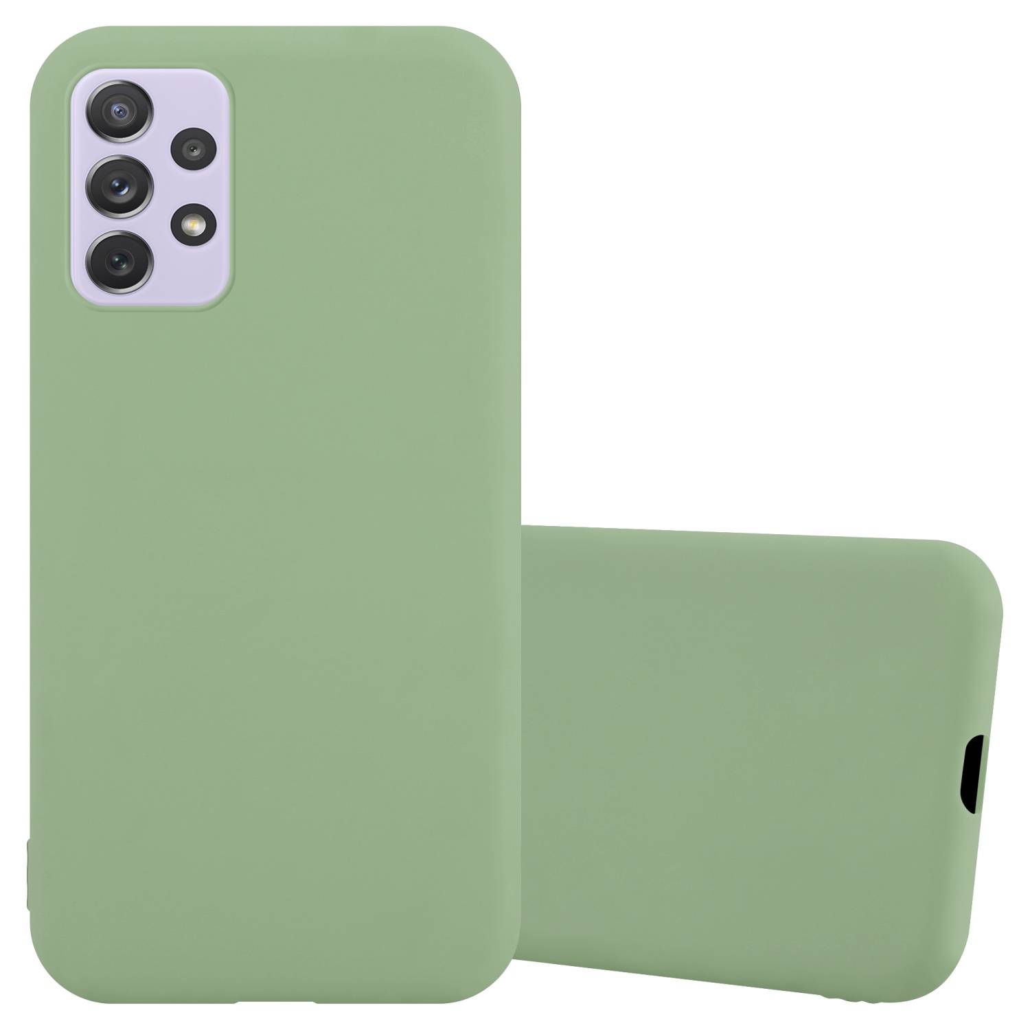 Cadorabo Hülle für Samsung Galaxy A73 5G Schutzhülle in Grün Handyhülle TPU Silikon Etui Case Cover