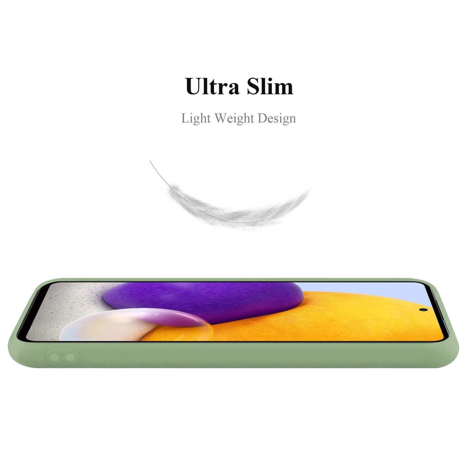 Cadorabo Hülle für Samsung Galaxy A73 5G Schutzhülle in Grün Handyhülle TPU Silikon Etui Case Cover