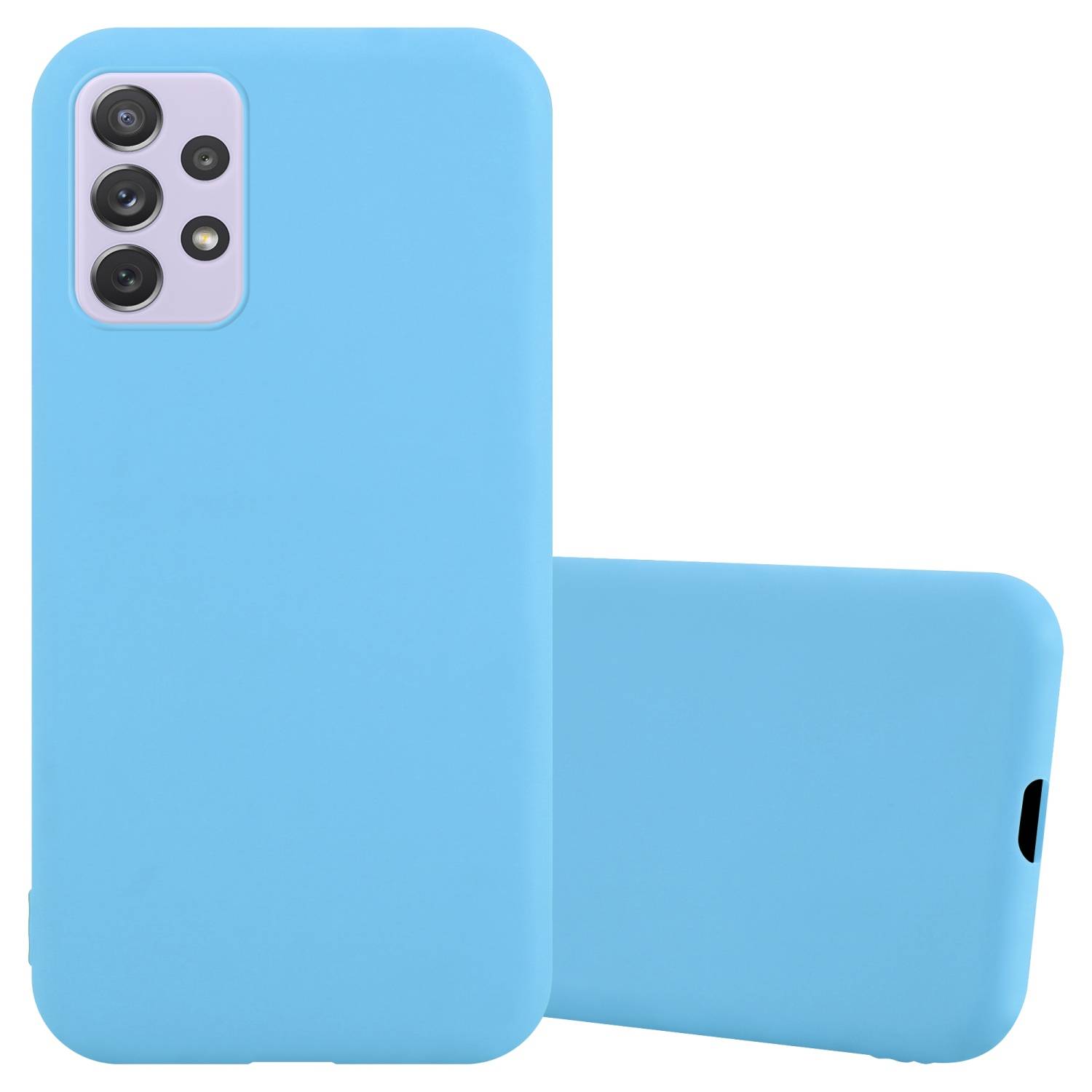 Cadorabo Hülle für Samsung Galaxy A73 5G Schutzhülle in Blau Handyhülle TPU Silikon Etui Case Cover