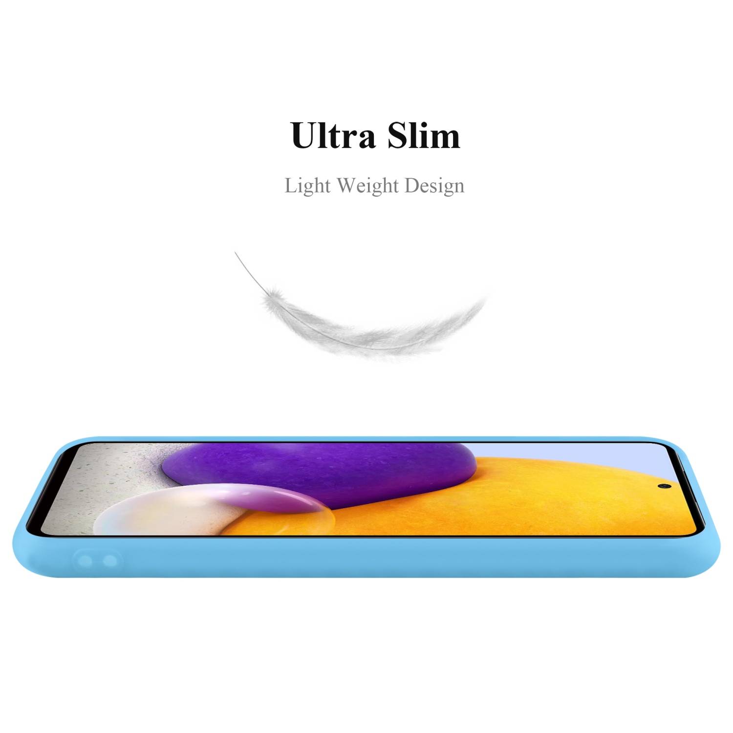 Cadorabo Hülle für Samsung Galaxy A73 5G Schutzhülle in Blau Handyhülle TPU Silikon Etui Case Cover