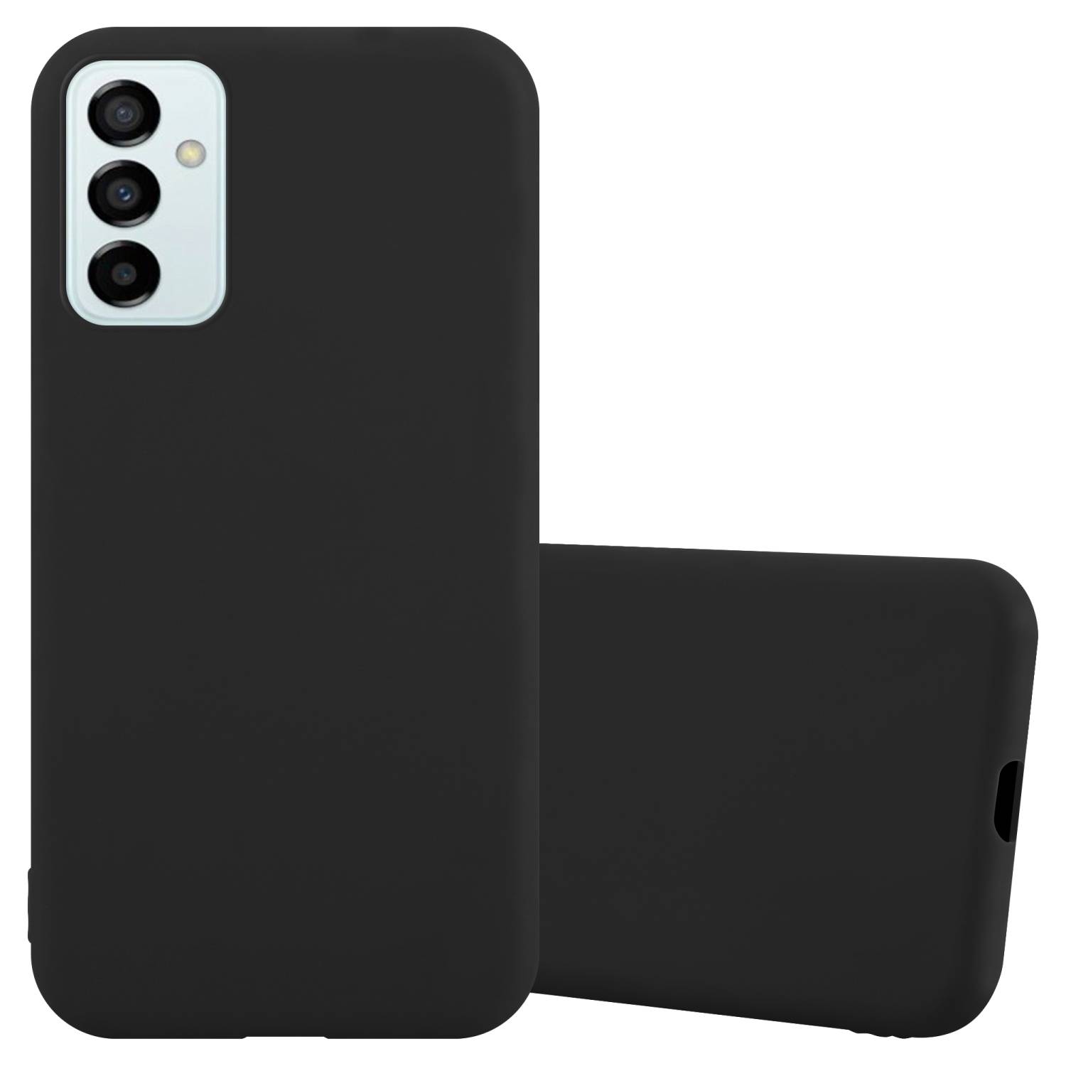 Cadorabo Hülle für Samsung Galaxy M23 5G Schutzhülle in Schwarz Handyhülle TPU Silikon Etui Case Cover