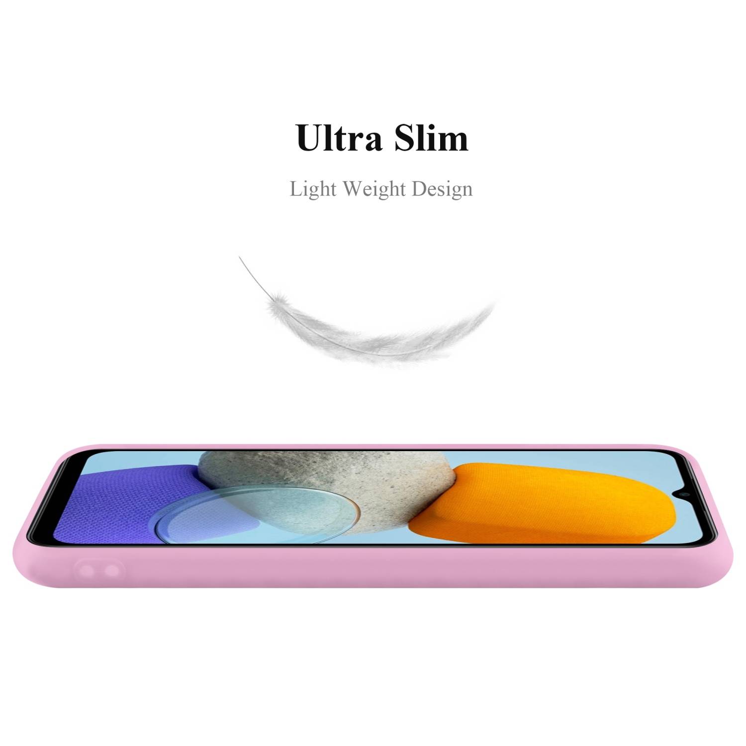 Cadorabo Hülle für Samsung Galaxy M23 5G Schutzhülle in Rosa Handyhülle TPU Silikon Etui Case Cover