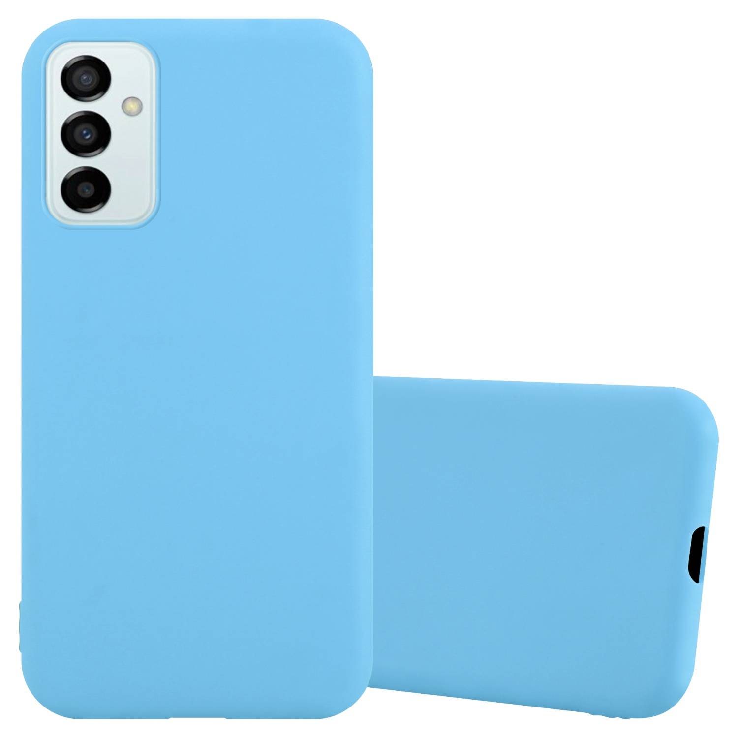 Cadorabo Hülle für Samsung Galaxy M23 5G Schutzhülle in Blau Handyhülle TPU Silikon Etui Case Cover