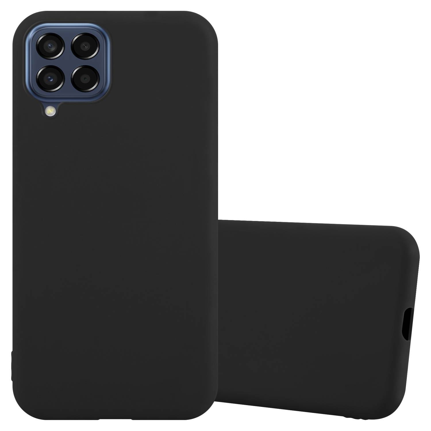 Cadorabo Hülle für Samsung Galaxy M33 5G Schutzhülle in Schwarz Handyhülle TPU Silikon Etui Case Cover
