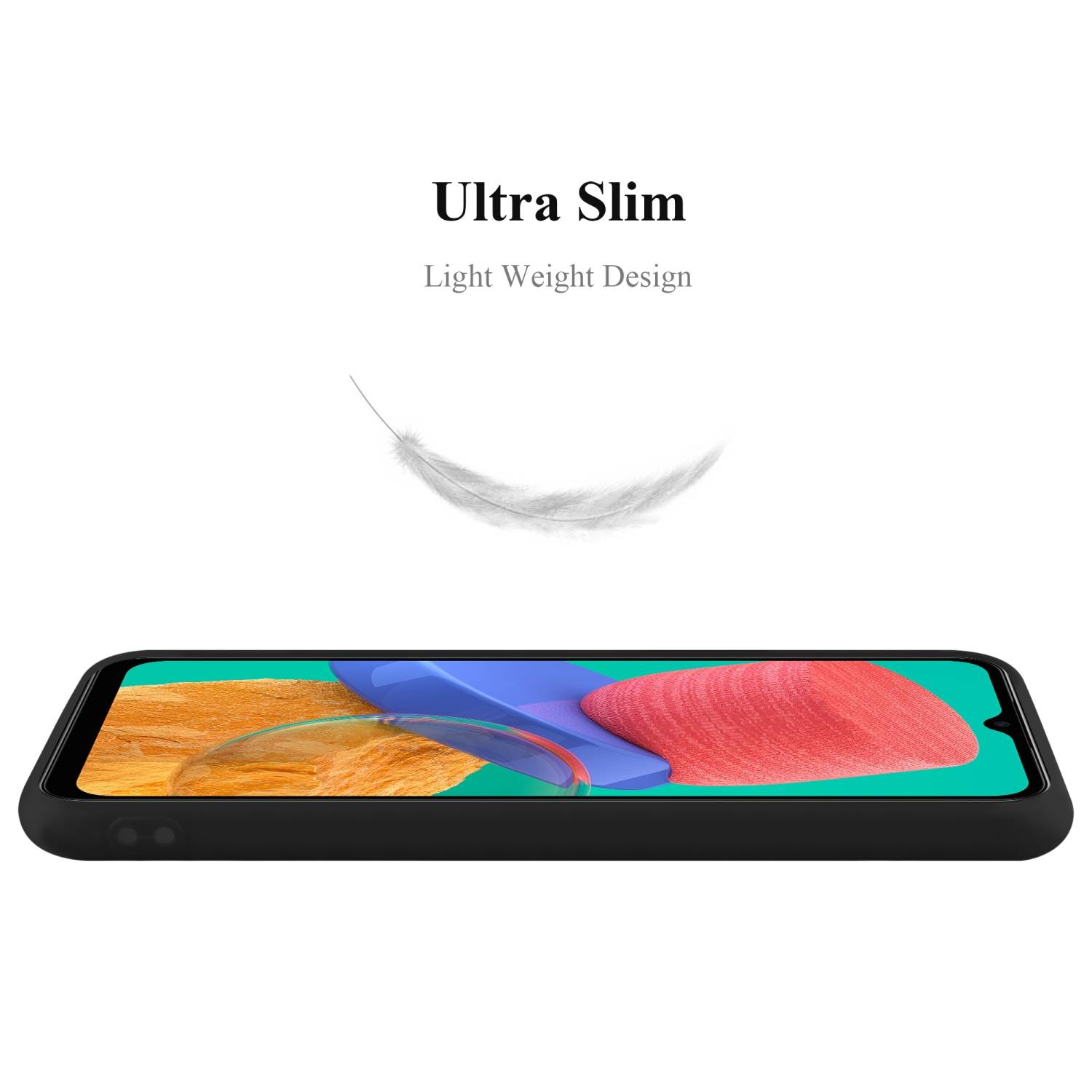 Cadorabo Hülle für Samsung Galaxy M33 5G Schutzhülle in Schwarz Handyhülle TPU Silikon Etui Case Cover