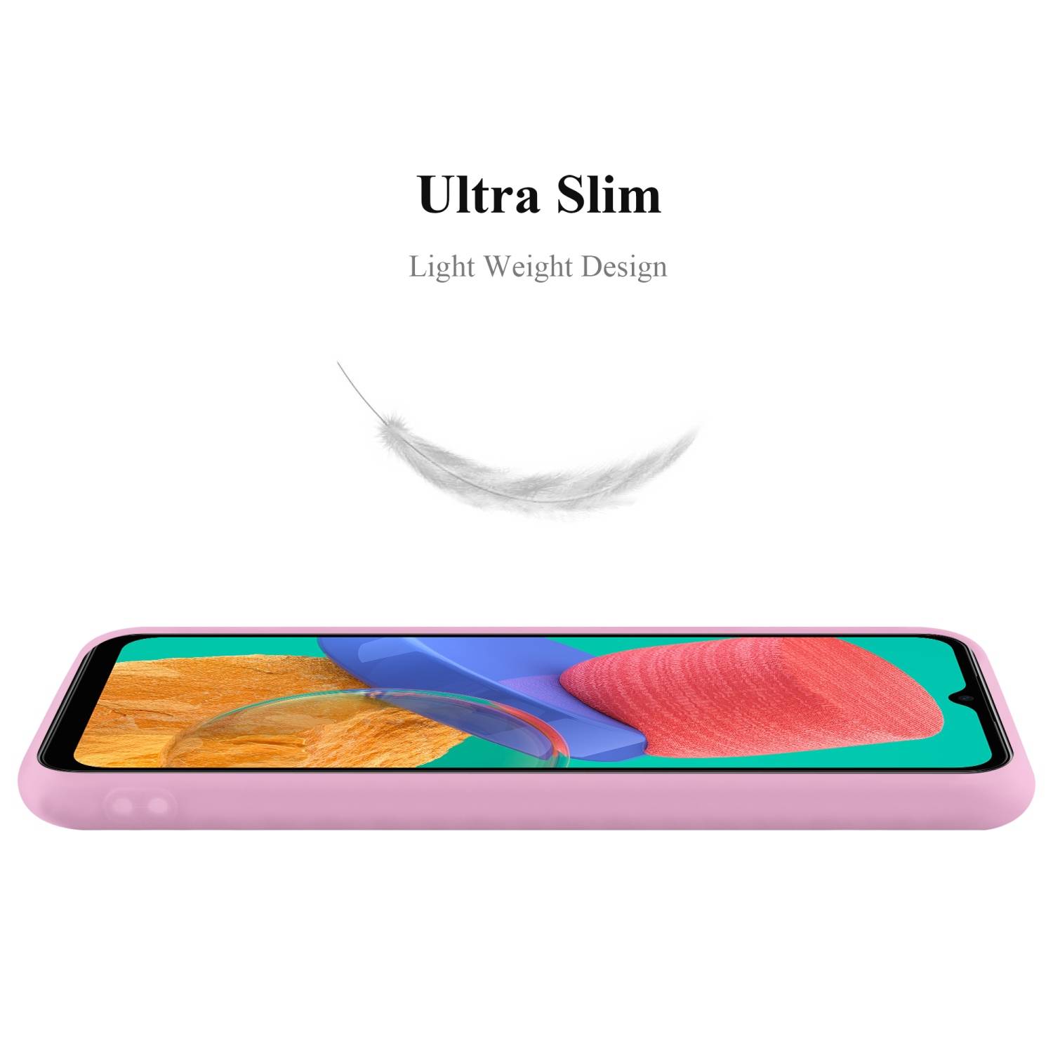 Cadorabo Hülle für Samsung Galaxy M33 5G Schutzhülle in Rosa Handyhülle TPU Silikon Etui Case Cover
