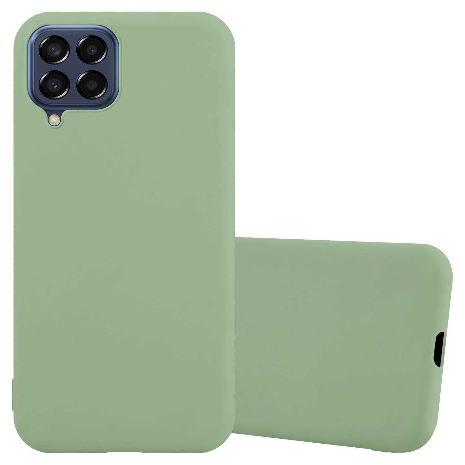 Cadorabo Hülle für Samsung Galaxy M33 5G Schutzhülle in Grün Handyhülle TPU Silikon Etui Case Cover