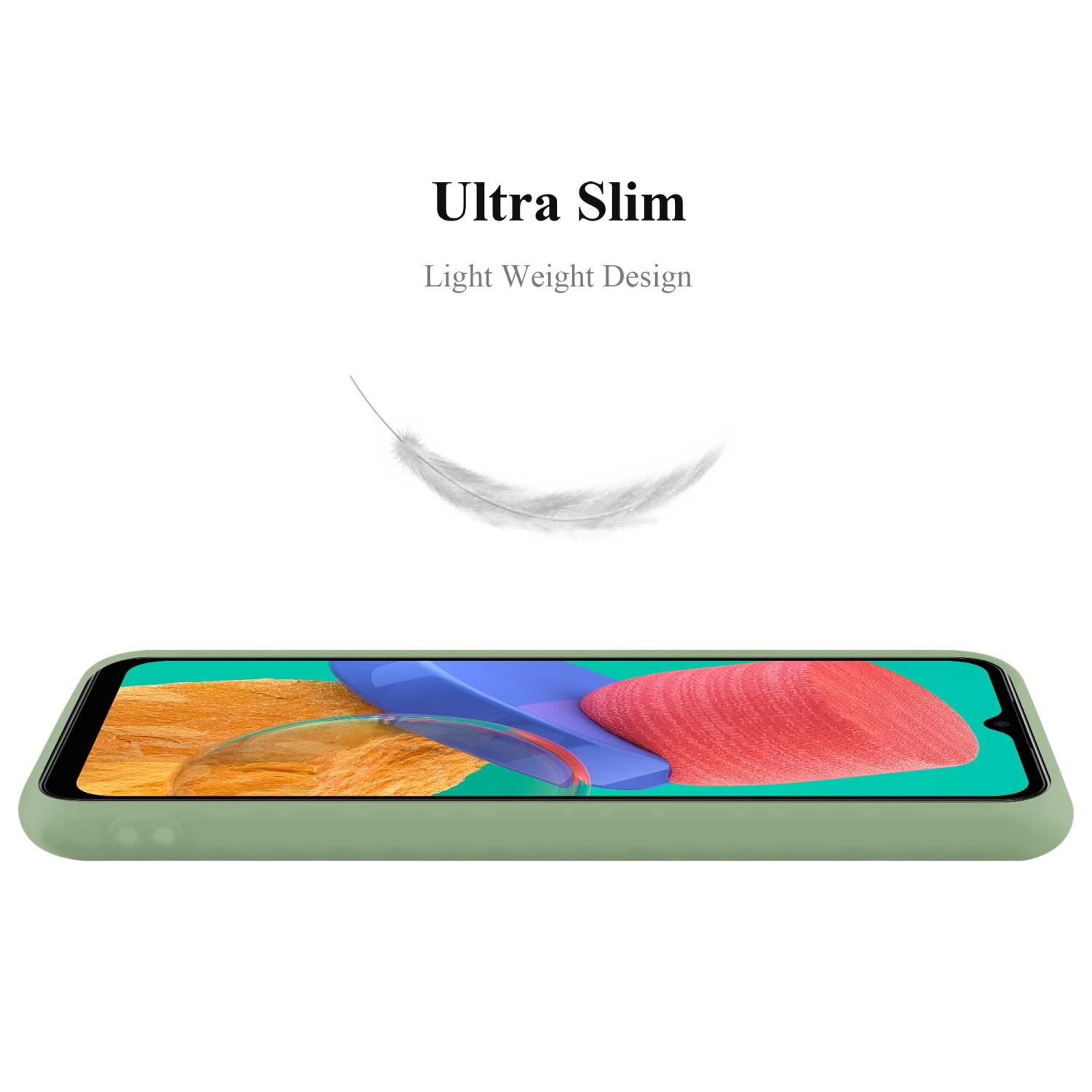 Cadorabo Hülle für Samsung Galaxy M33 5G Schutzhülle in Grün Handyhülle TPU Silikon Etui Case Cover