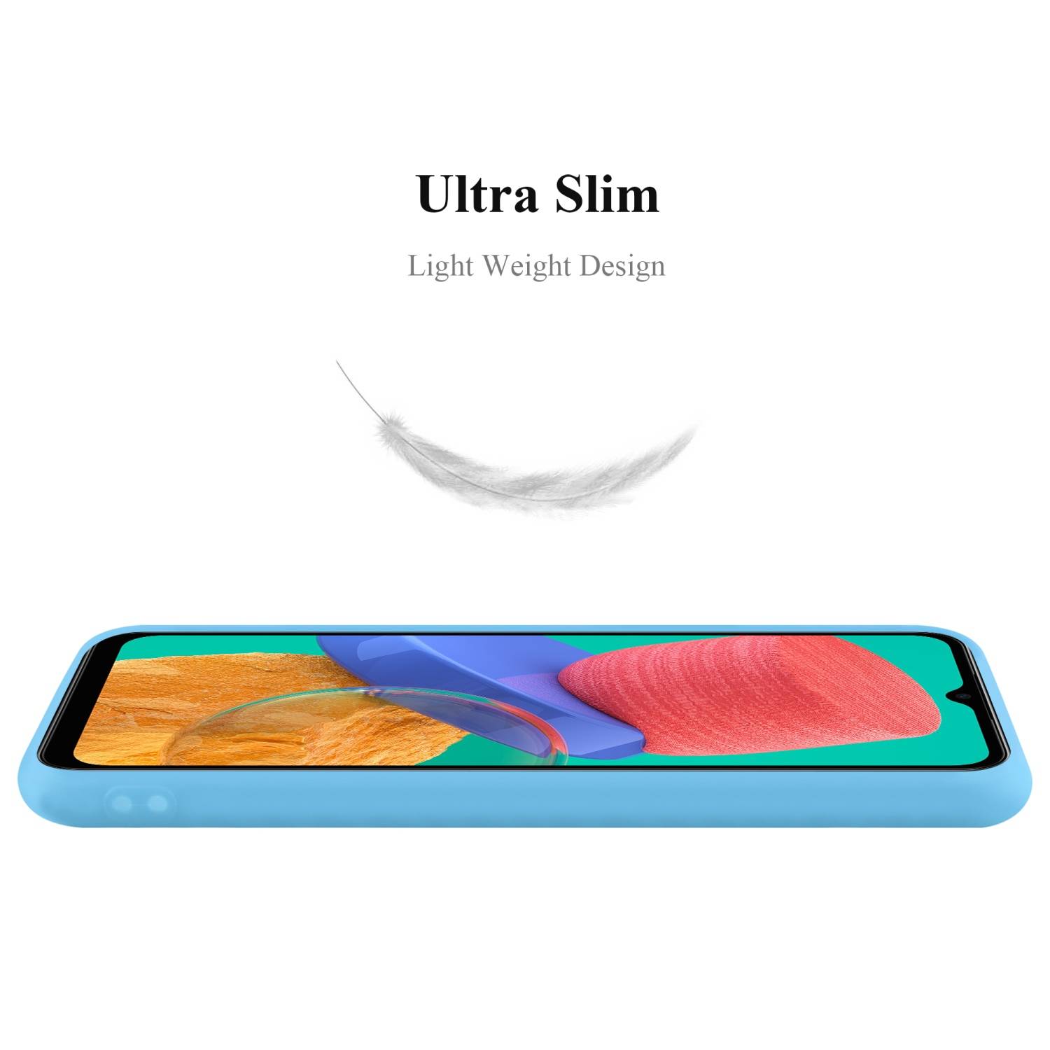 Cadorabo Hülle für Samsung Galaxy M33 5G Schutzhülle in Blau Handyhülle TPU Silikon Etui Case Cover