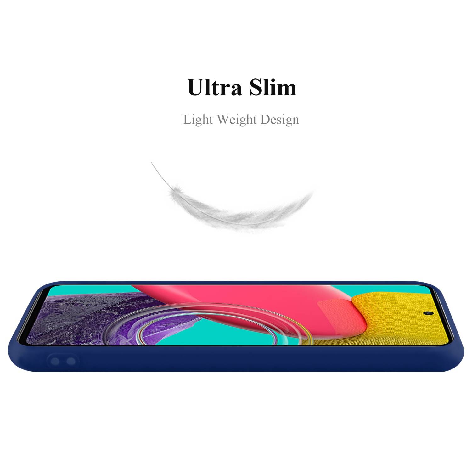 Cadorabo Hülle für Samsung Galaxy M53 5G Schutzhülle in Blau Handyhülle TPU Silikon Etui Case Cover