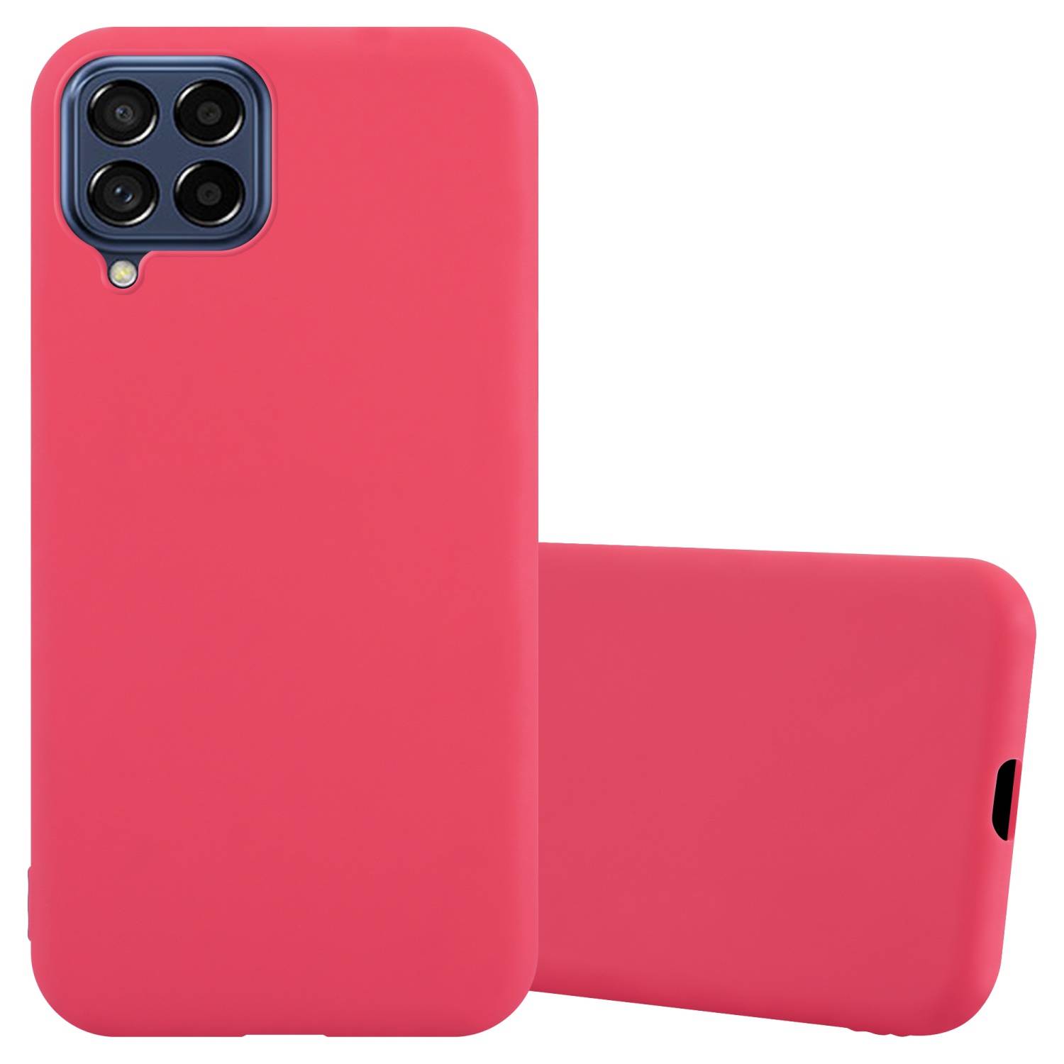 Cadorabo Hülle für Samsung Galaxy M53 5G Schutzhülle in Rot Handyhülle TPU Silikon Etui Case Cover