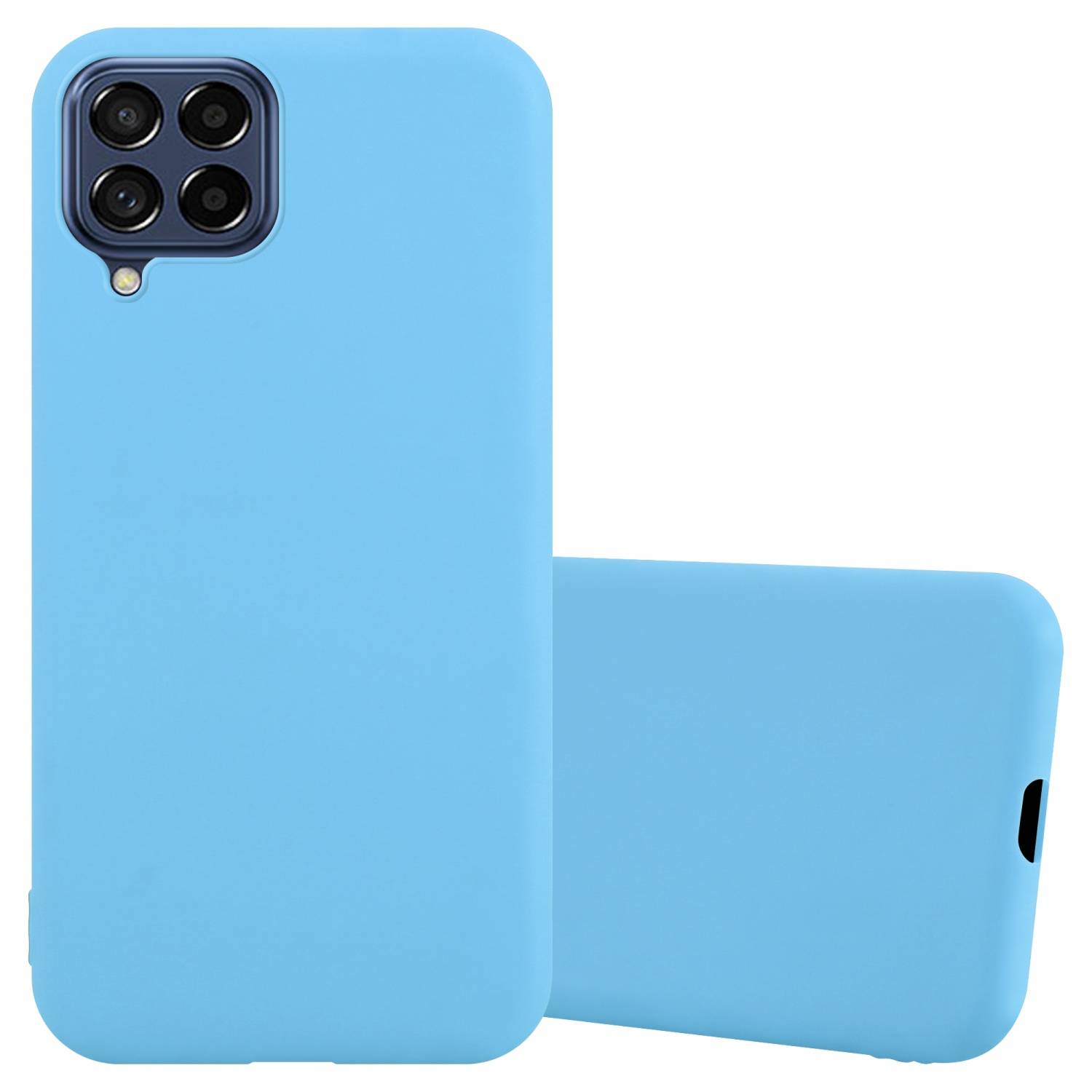 Cadorabo Hülle für Samsung Galaxy M53 5G Schutzhülle in Blau Handyhülle TPU Silikon Etui Case Cover