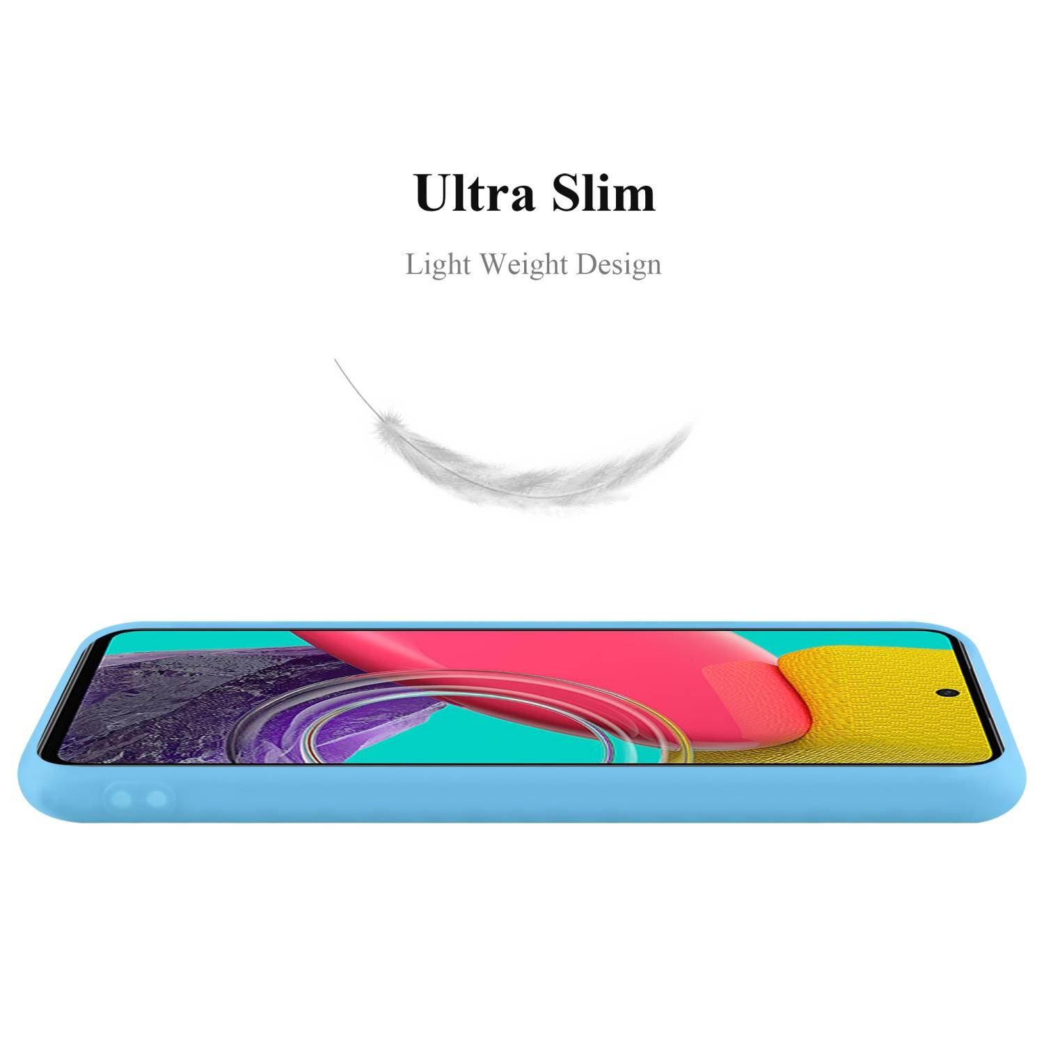 Cadorabo Hülle für Samsung Galaxy M53 5G Schutzhülle in Blau Handyhülle TPU Silikon Etui Case Cover