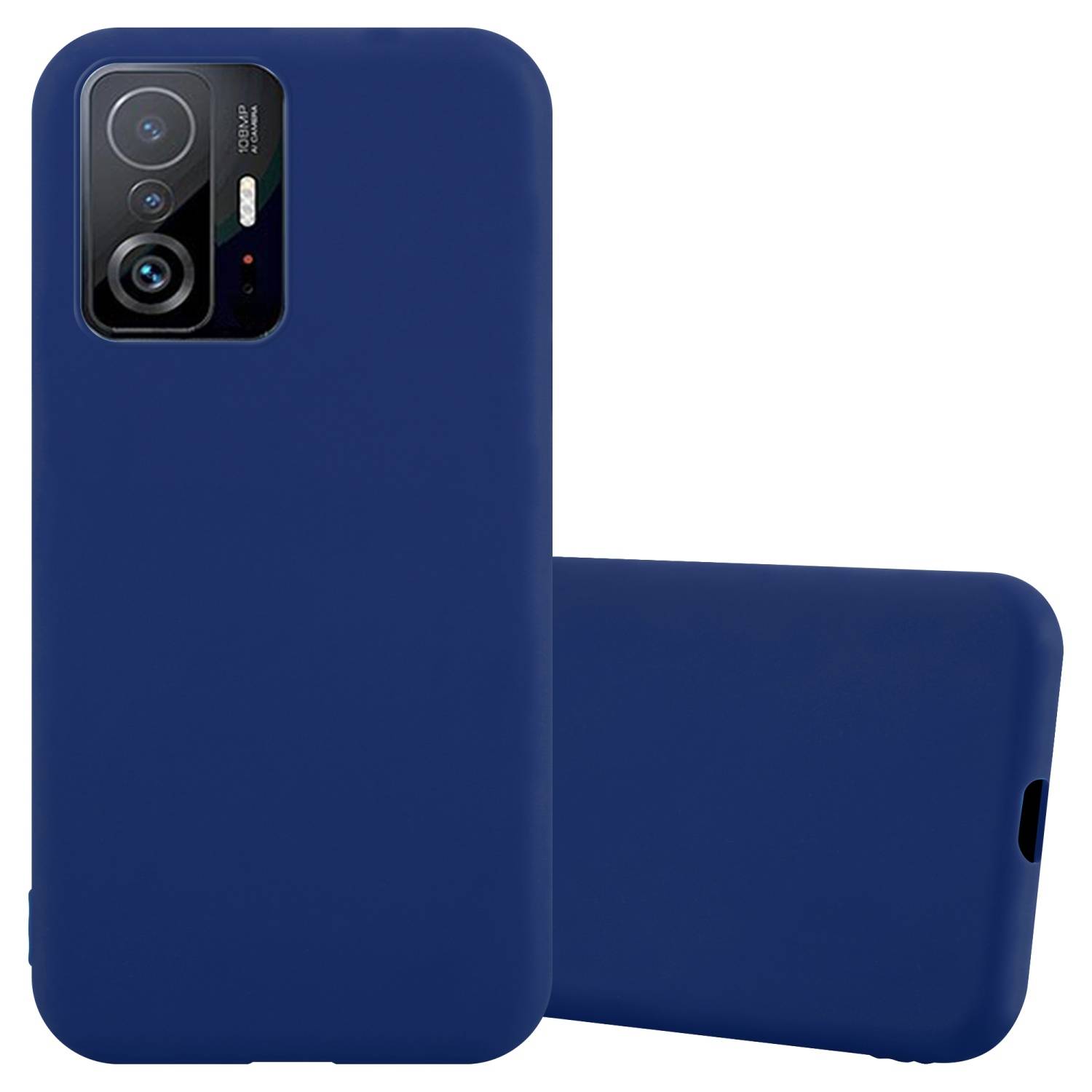 Cadorabo Hülle für Xiaomi 11T / 11T PRO Schutzhülle in Blau Handyhülle TPU Silikon Etui Case Cover