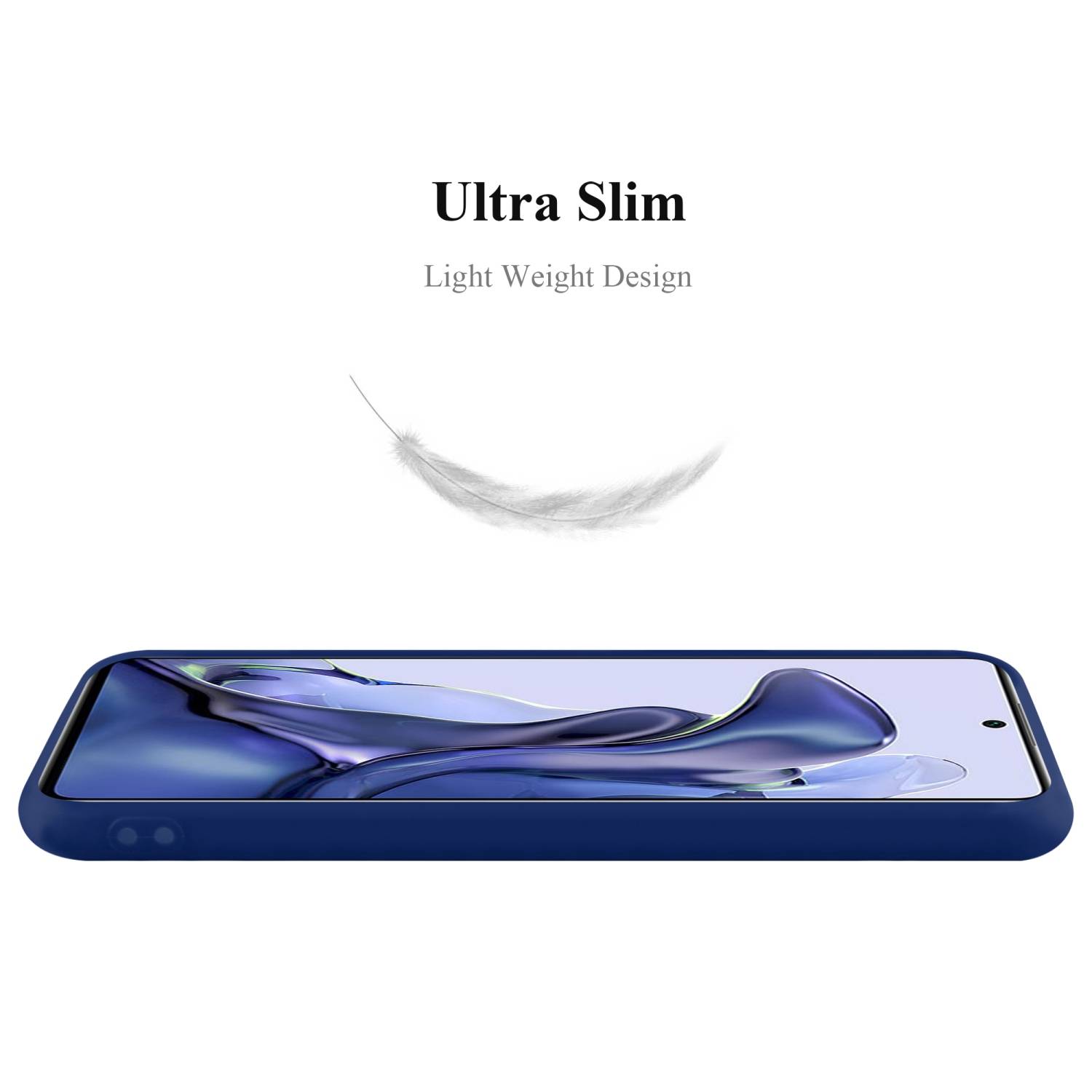 Cadorabo Hülle für Xiaomi 11T / 11T PRO Schutzhülle in Blau Handyhülle TPU Silikon Etui Case Cover