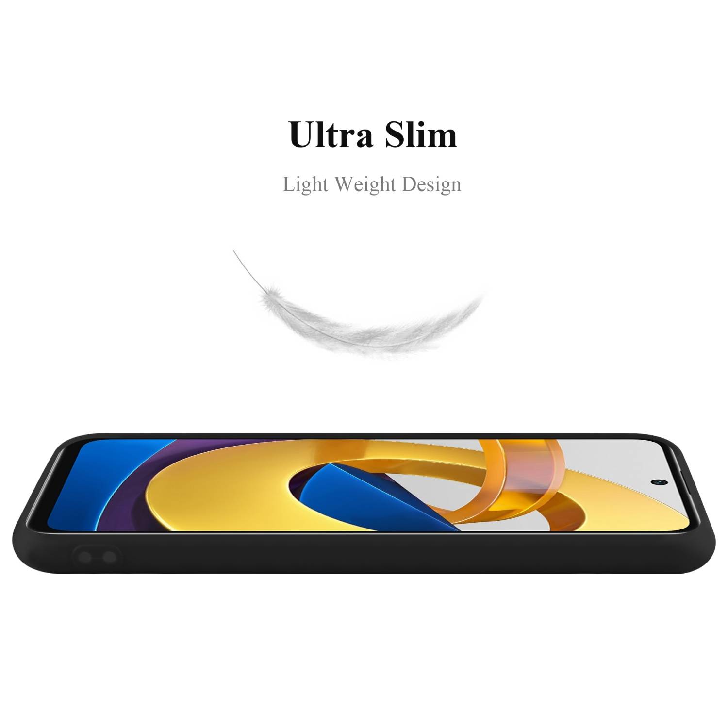 Cadorabo Hülle für Xiaomi POCO M4 PRO 5G Schutzhülle in Schwarz Handyhülle TPU Silikon Etui Case Cover