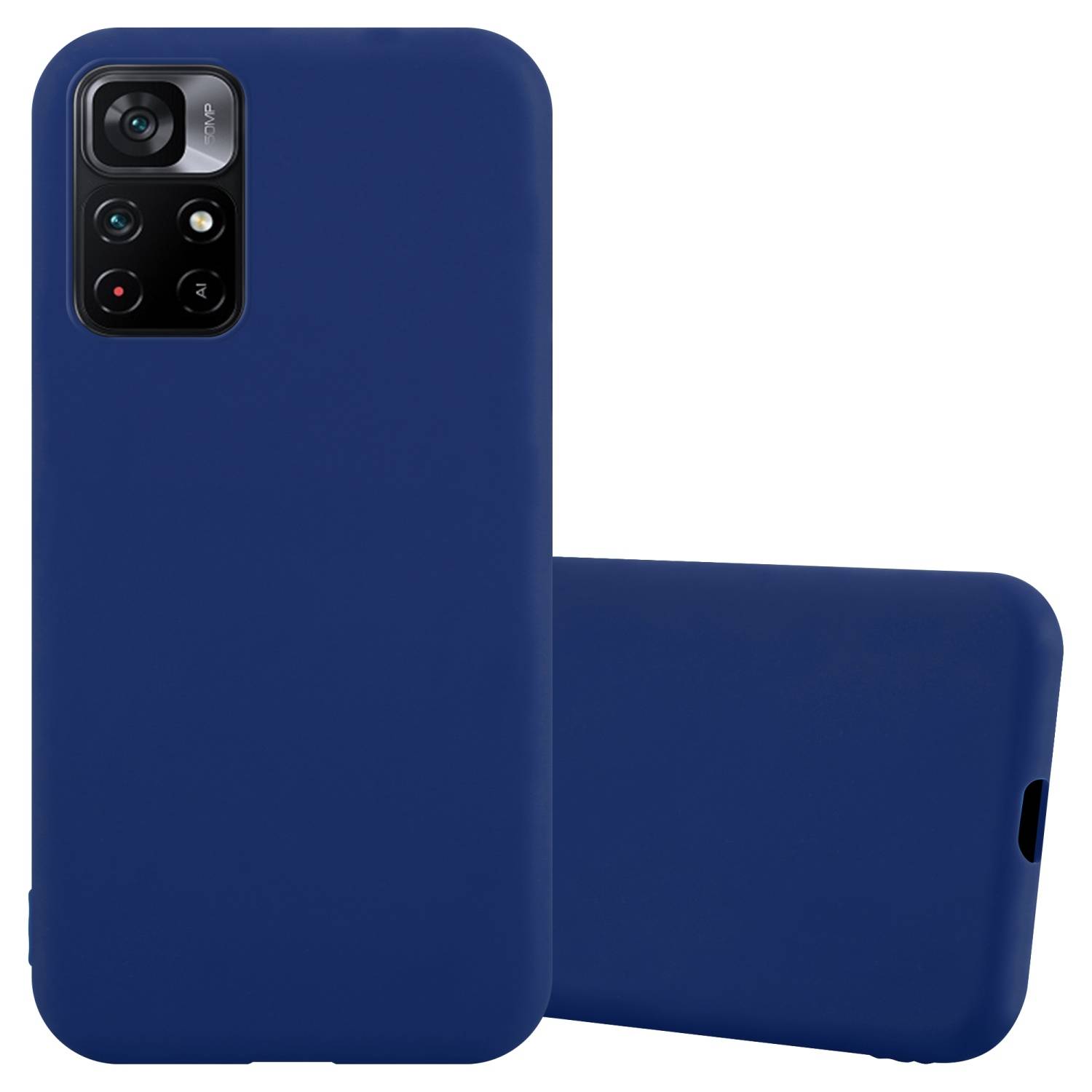 Cadorabo Hülle für Xiaomi POCO M4 PRO 5G Schutzhülle in Blau Handyhülle TPU Silikon Etui Case Cover