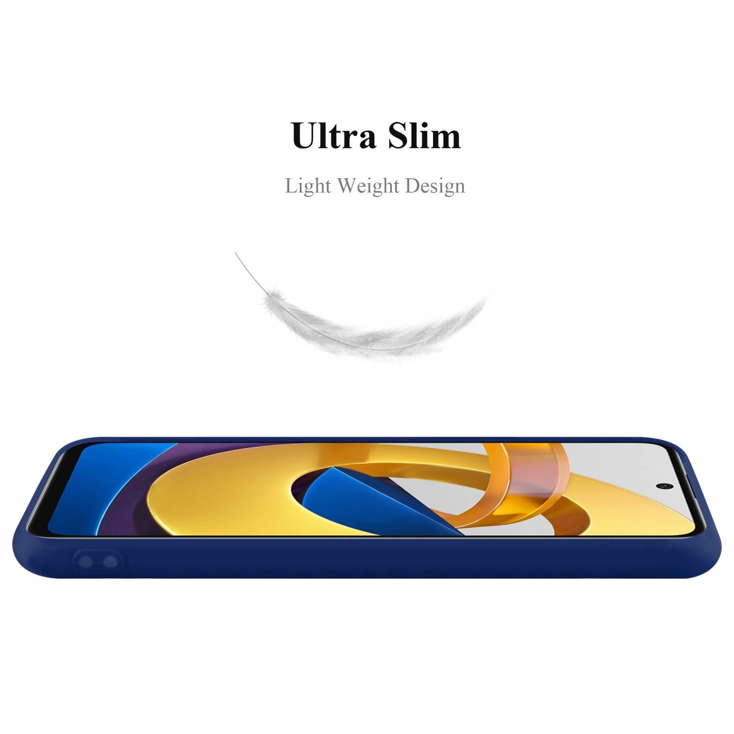 Cadorabo Hülle für Xiaomi POCO M4 PRO 5G Schutzhülle in Blau Handyhülle TPU Silikon Etui Case Cover