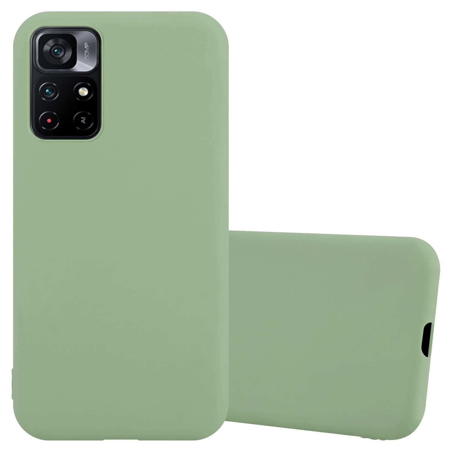 Cadorabo Hülle für Xiaomi POCO M4 PRO 5G Schutzhülle in Grün Handyhülle TPU Silikon Etui Case Cover