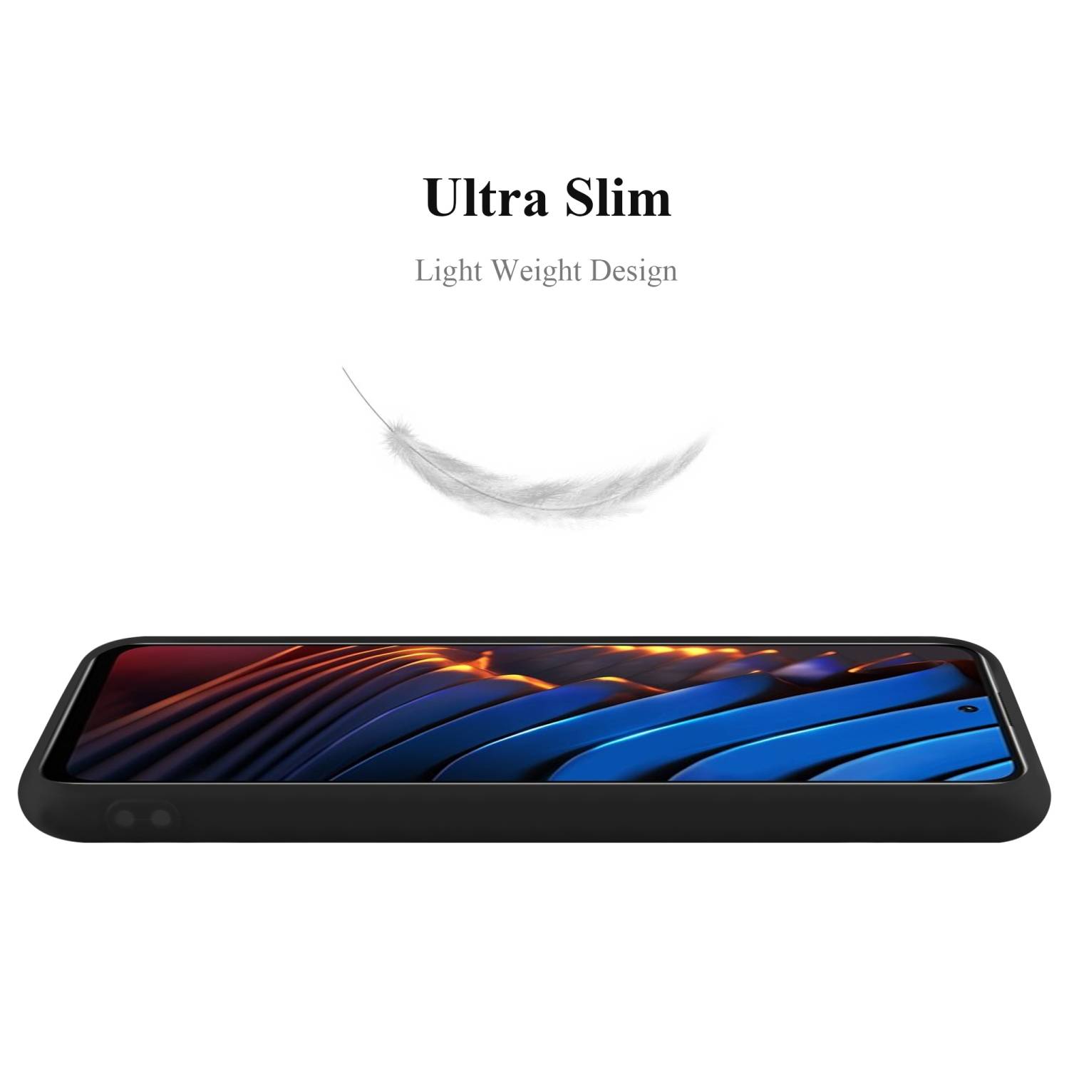 Cadorabo Hülle für Xiaomi POCO X3 GT Schutzhülle in Schwarz Handyhülle TPU Silikon Etui Case Cover