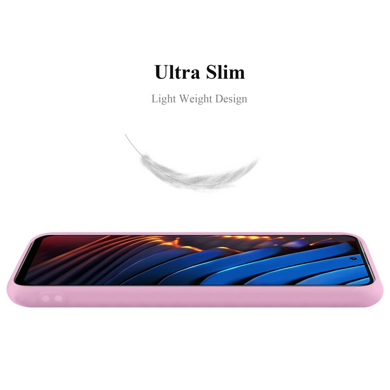 Cadorabo Hülle für Xiaomi POCO X3 GT Schutzhülle in Rosa Handyhülle TPU Silikon Etui Case Cover