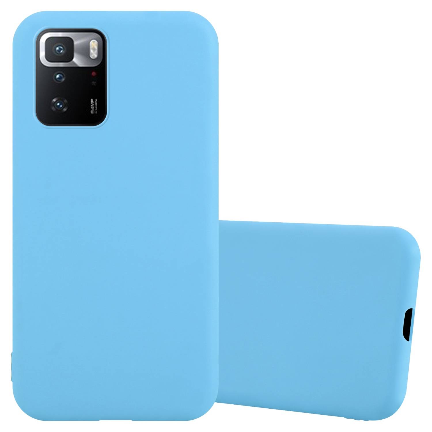 Cadorabo Hülle für Xiaomi POCO X3 GT Schutzhülle in Blau Handyhülle TPU Silikon Etui Case Cover