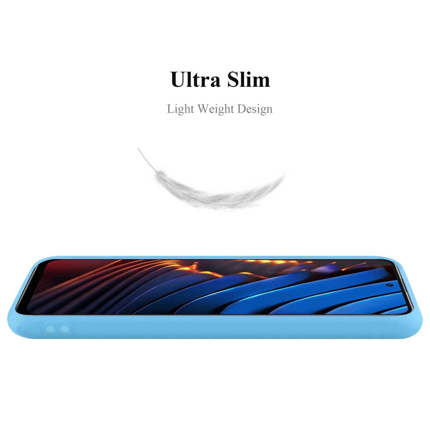 Cadorabo Hülle für Xiaomi POCO X3 GT Schutzhülle in Blau Handyhülle TPU Silikon Etui Case Cover