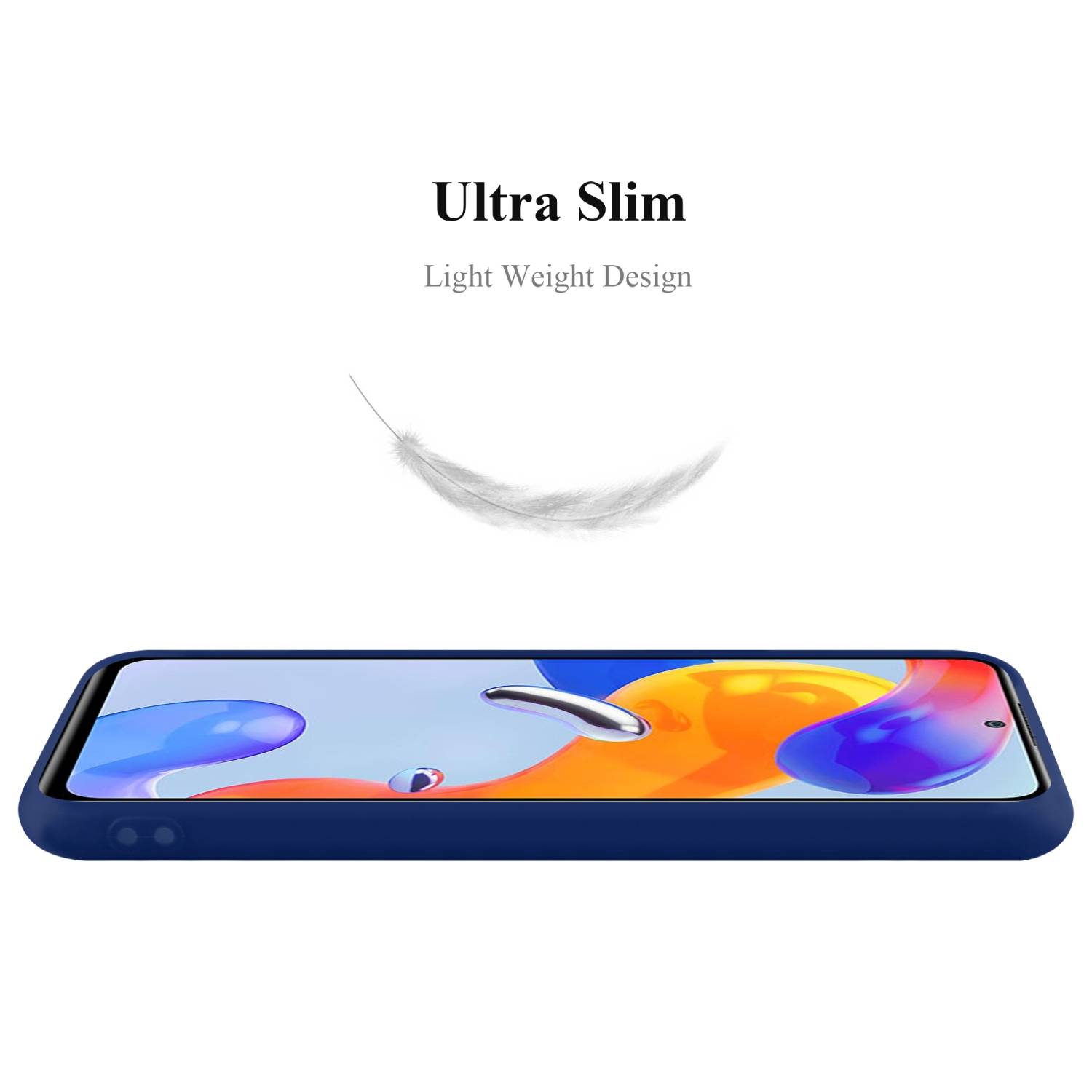 Cadorabo Hülle für Xiaomi RedMi NOTE 11 PRO 4G / 5G Schutzhülle in Blau Handyhülle TPU Silikon Etui Case Cover