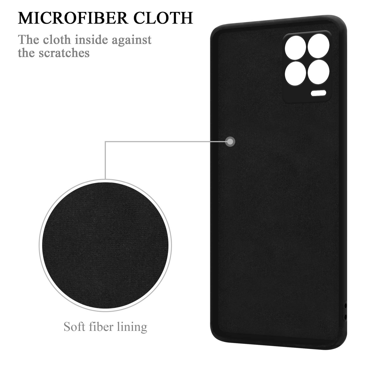 Cadorabo Hülle für Realme 8 4G / 8 PRO Schutz Hülle in Schwarz Handyhülle TPU Etui Case Cover