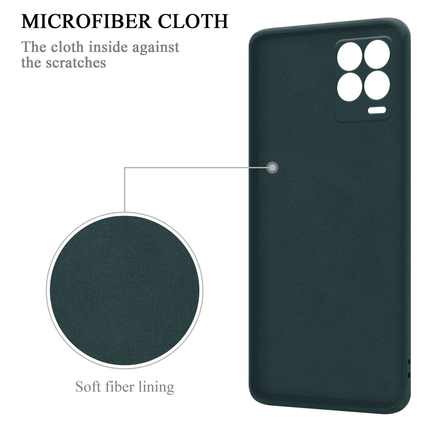 Cadorabo Hülle für Realme 8 4G / 8 PRO Schutz Hülle in Grün Handyhülle TPU Etui Case Cover